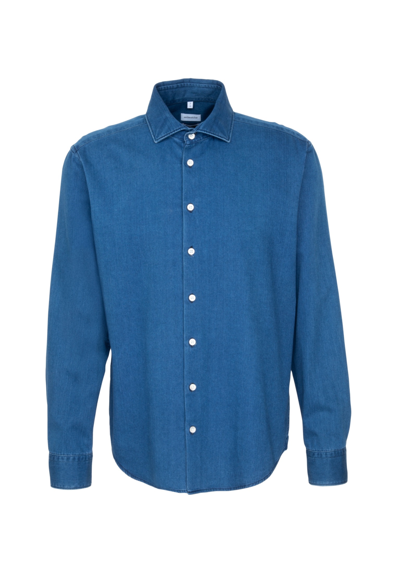 seidenstickerJeanshemd, Regular Kentkragen Denim