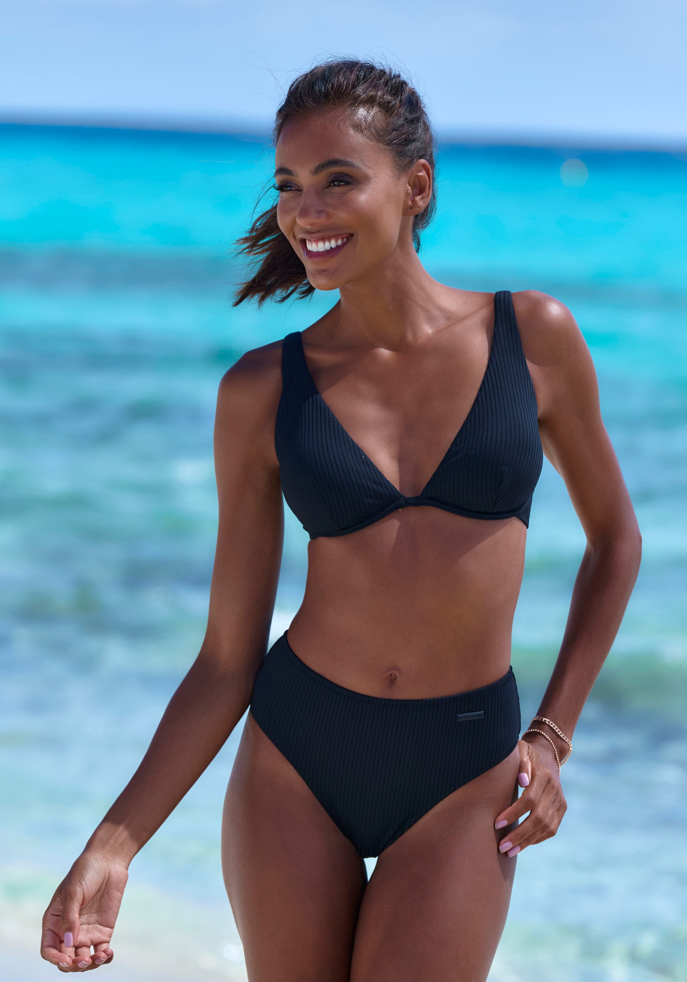 Elbsand Bügel-Bikini, aus trendiger Rippware günstig online kaufen