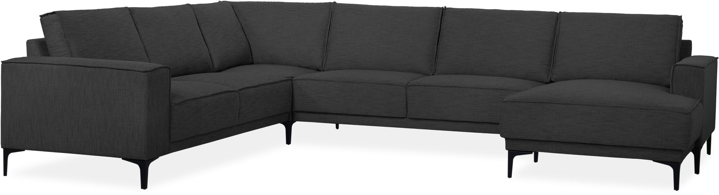 Places of Style Wohnlandschaft "XXL Sofa Oland, Struktur, Flachgewebe, Luxu günstig online kaufen