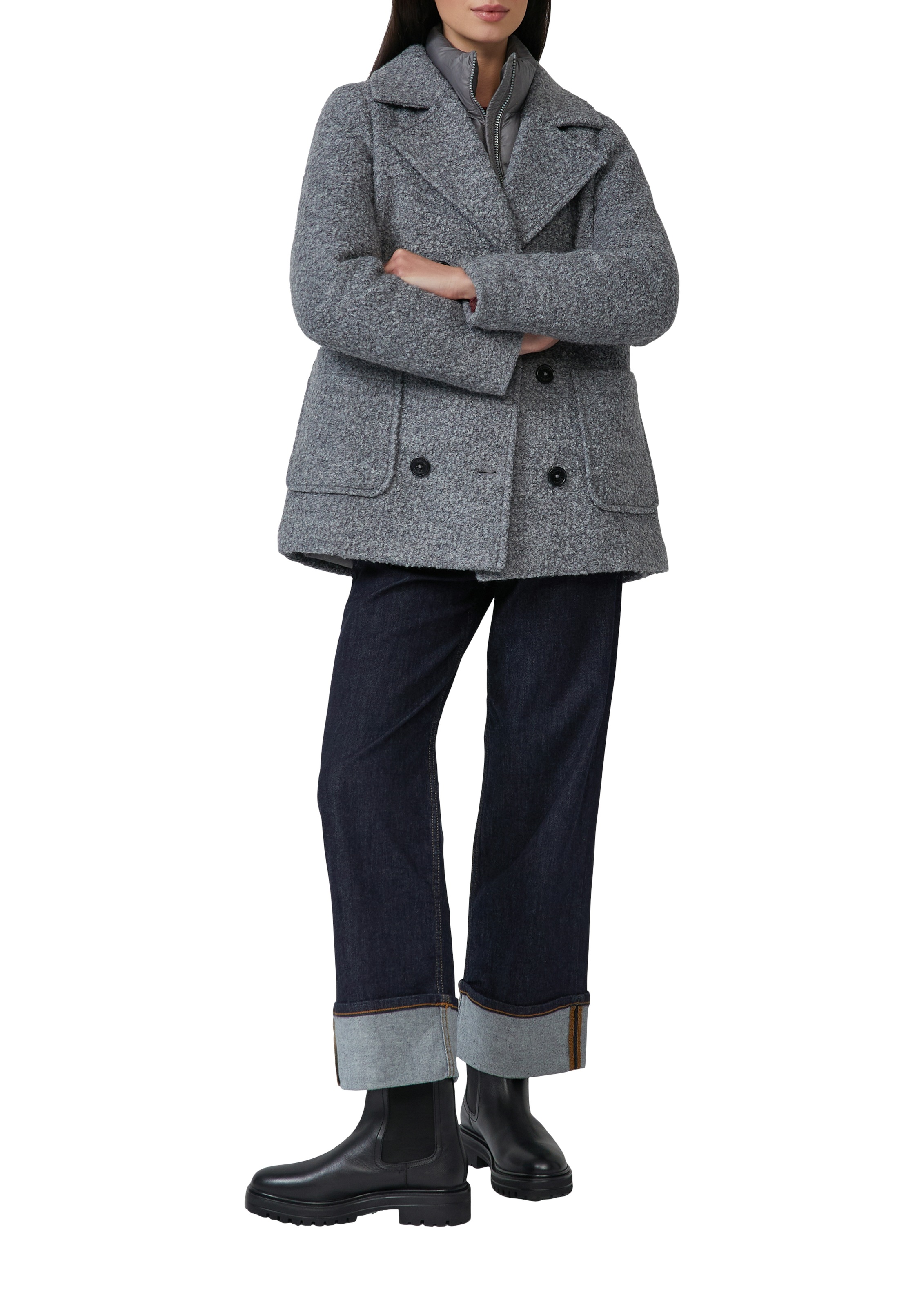 s.Oliver Cabanjacke, ohne Kapuze, mit Reverskragen und doppelreihiger Knopf günstig online kaufen