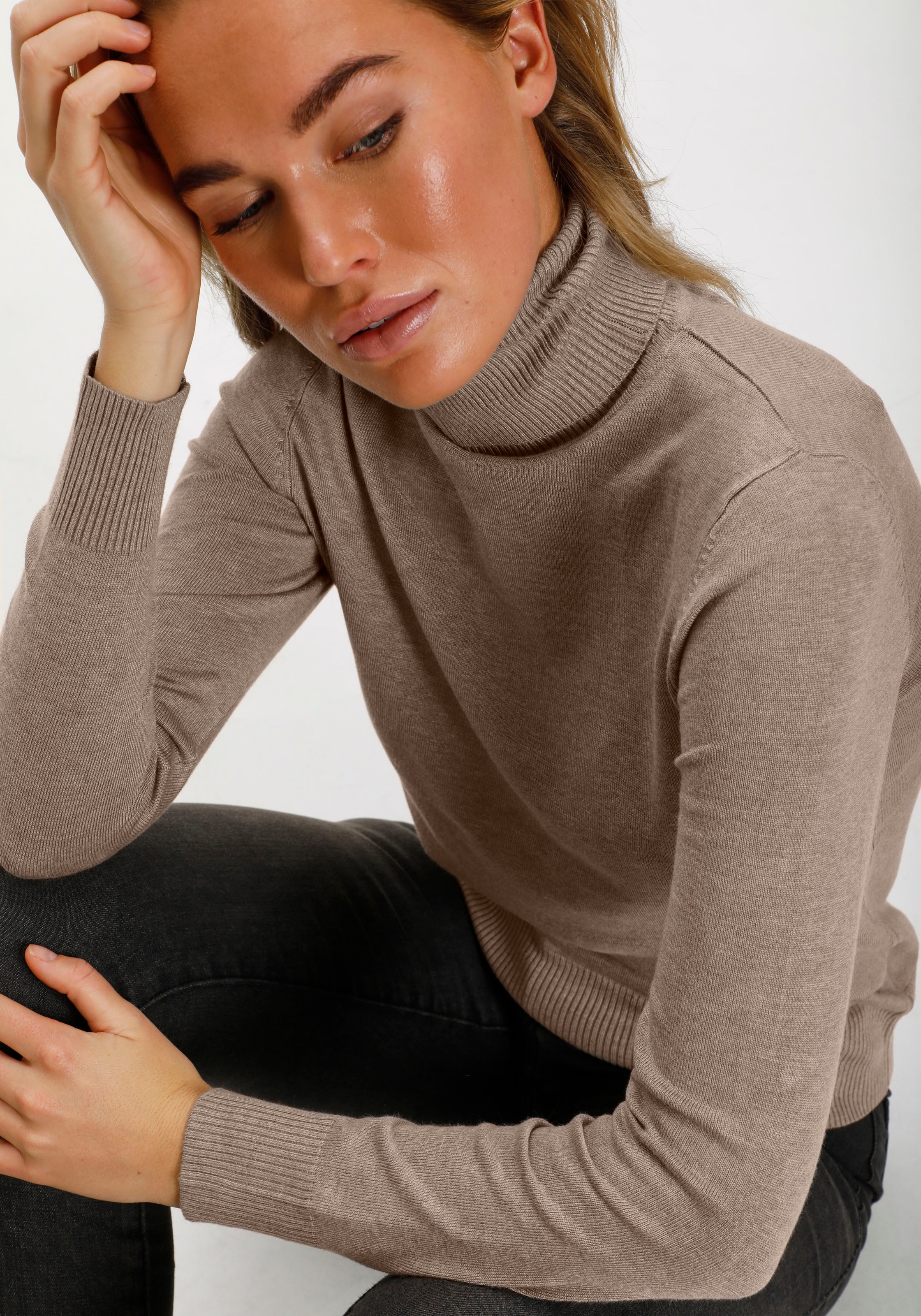 Saint Tropez Rollkragenpullover "J2046, MilaSZ Rollneck" Viskosemischung, C günstig online kaufen