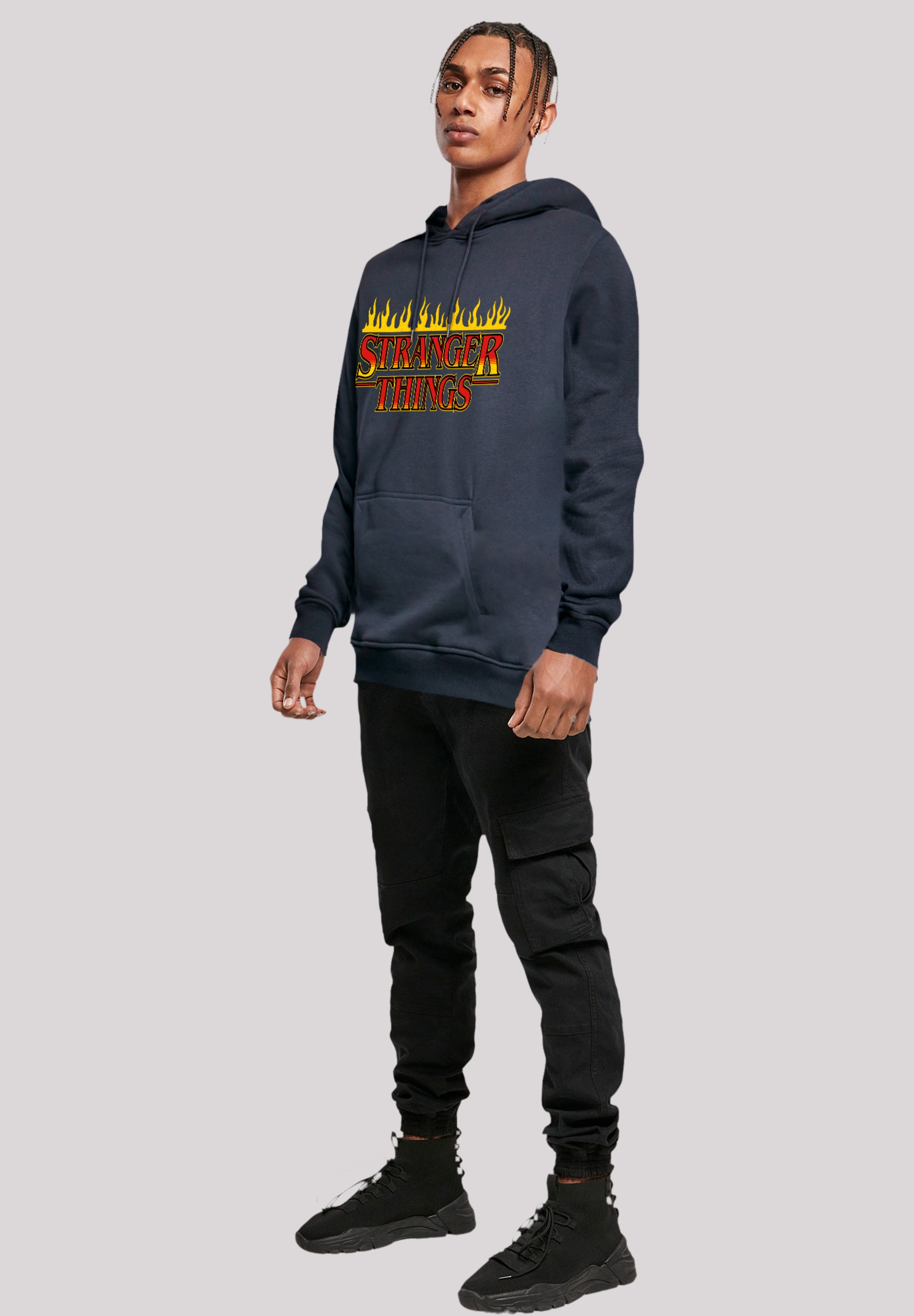 F4NT4STIC Kapuzenpullover »Stranger Things Fire Logo Men Netflix TV Series«, Premium Qualität