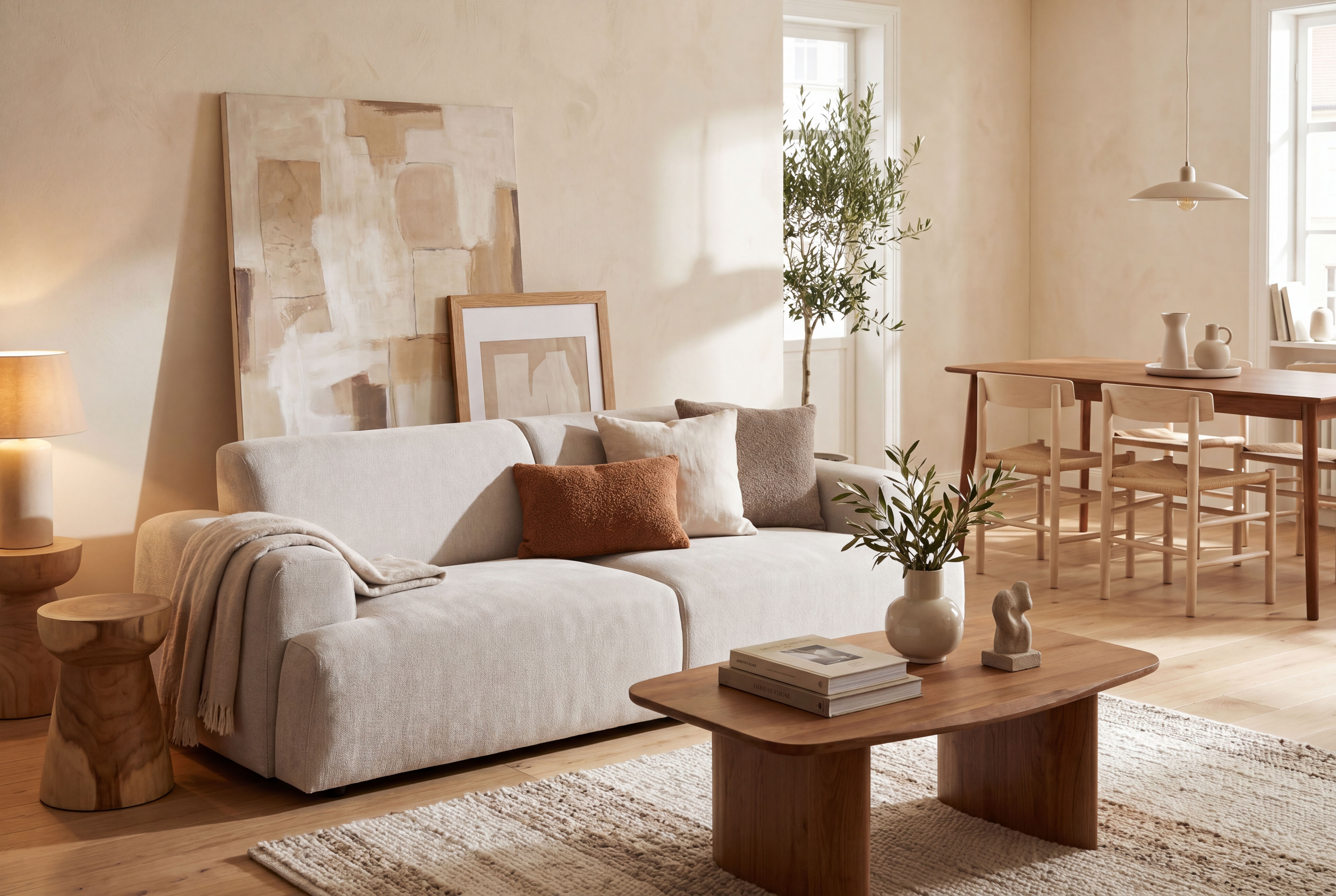 OTTO home 2,5-Sitzer "Linkka, Breite 217 cm" in einem weichen Chenille-Stoff, mit Wellenunterfederung