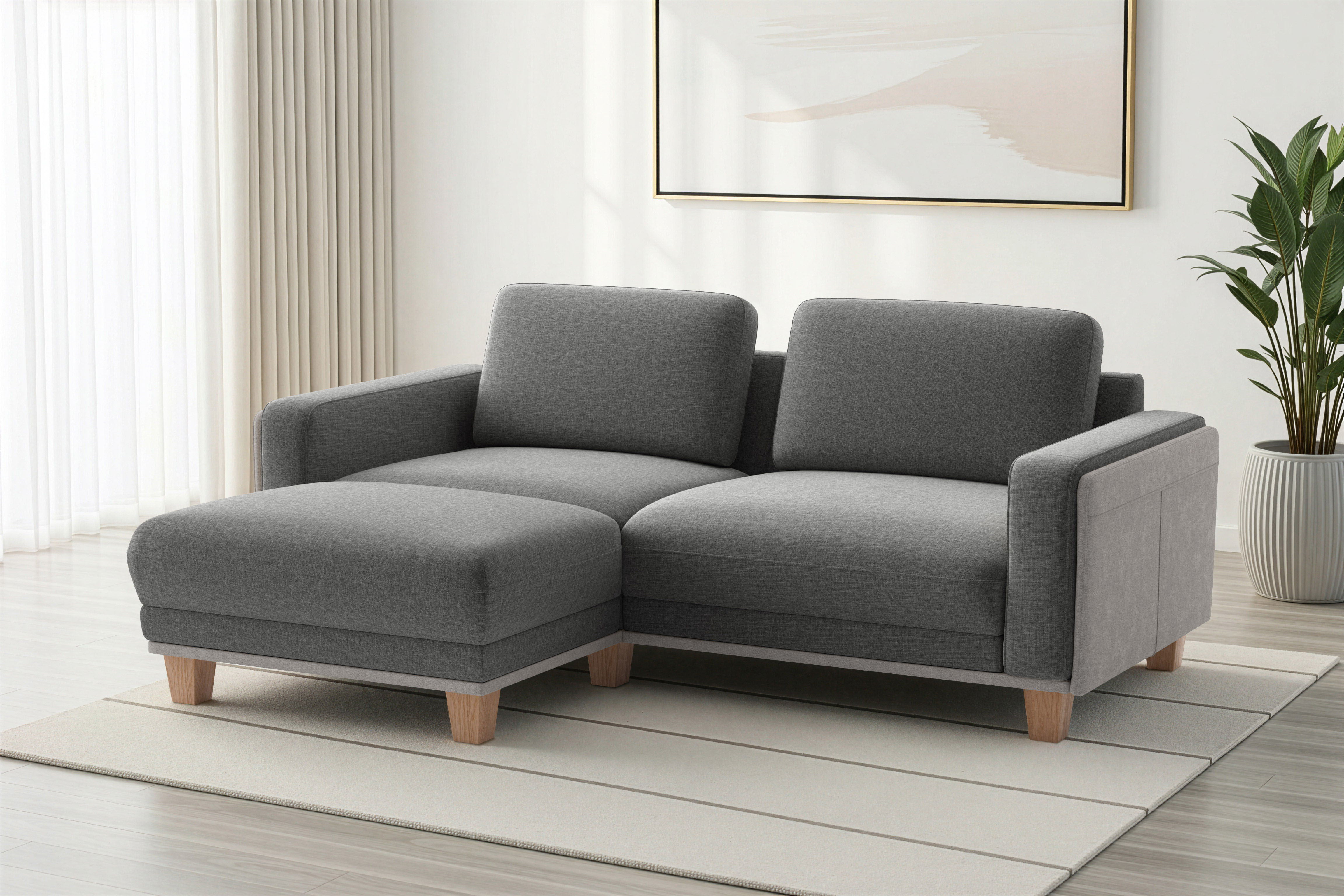 sit&more Ecksofa "Concept" Modernes Sofa in drei Fußfarben zur Auswahl