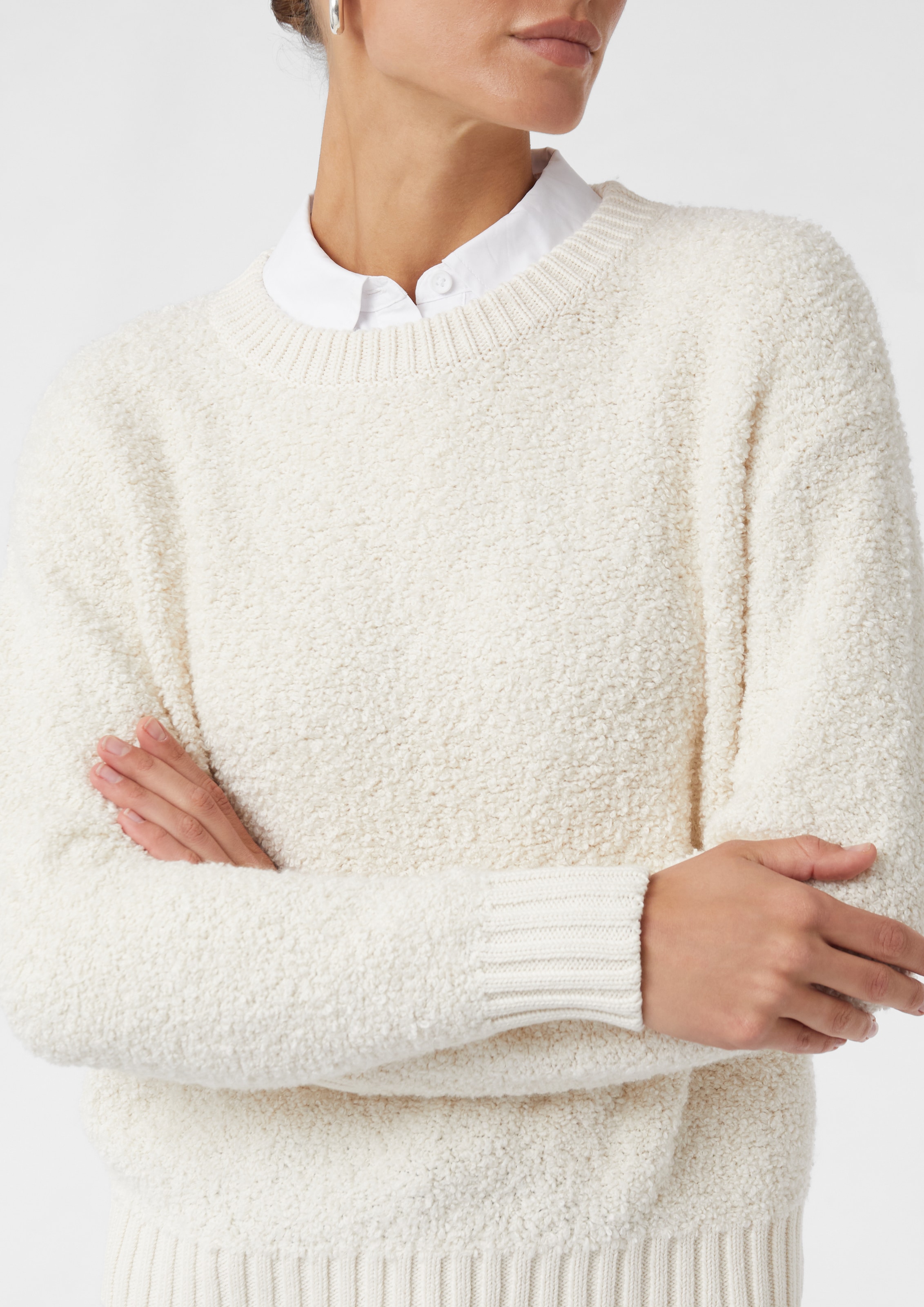 comma casual identity Strickpullover, aus Bouclé günstig online kaufen