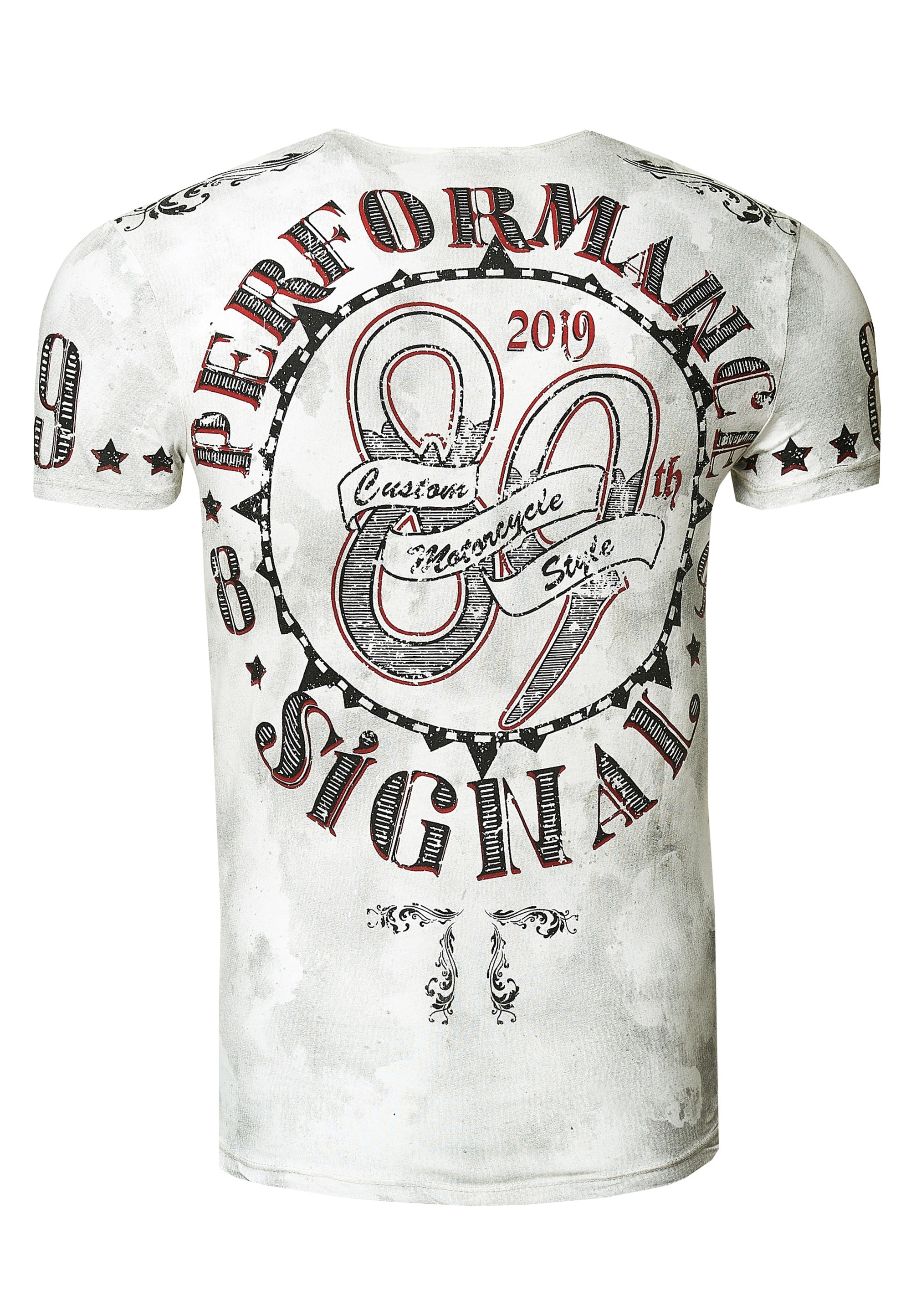 Rusty Neal T-Shirt mit stylischem Totenkopf-Print