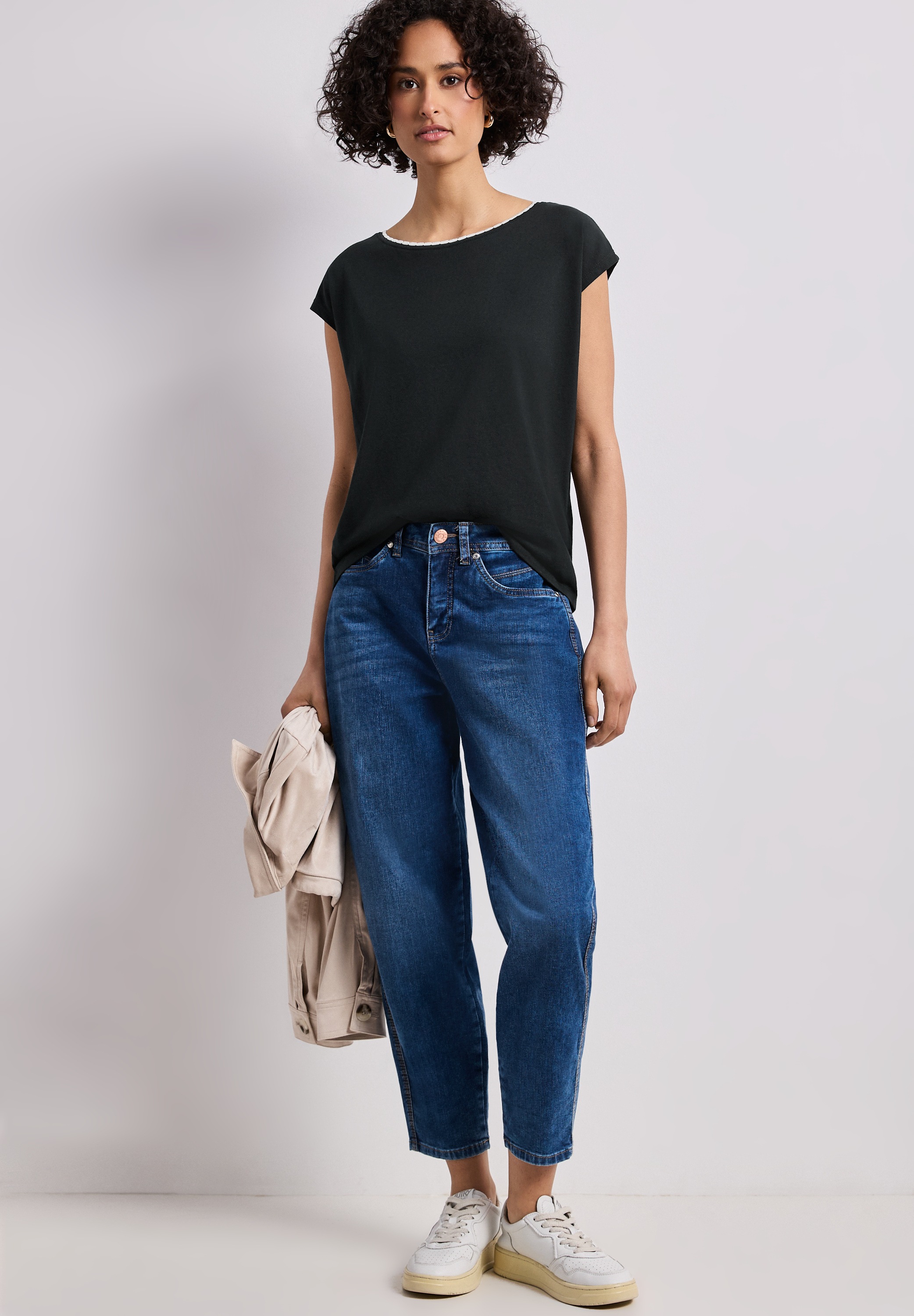 STREET ONE T-Shirt mit U-Boot-Ausschnitt