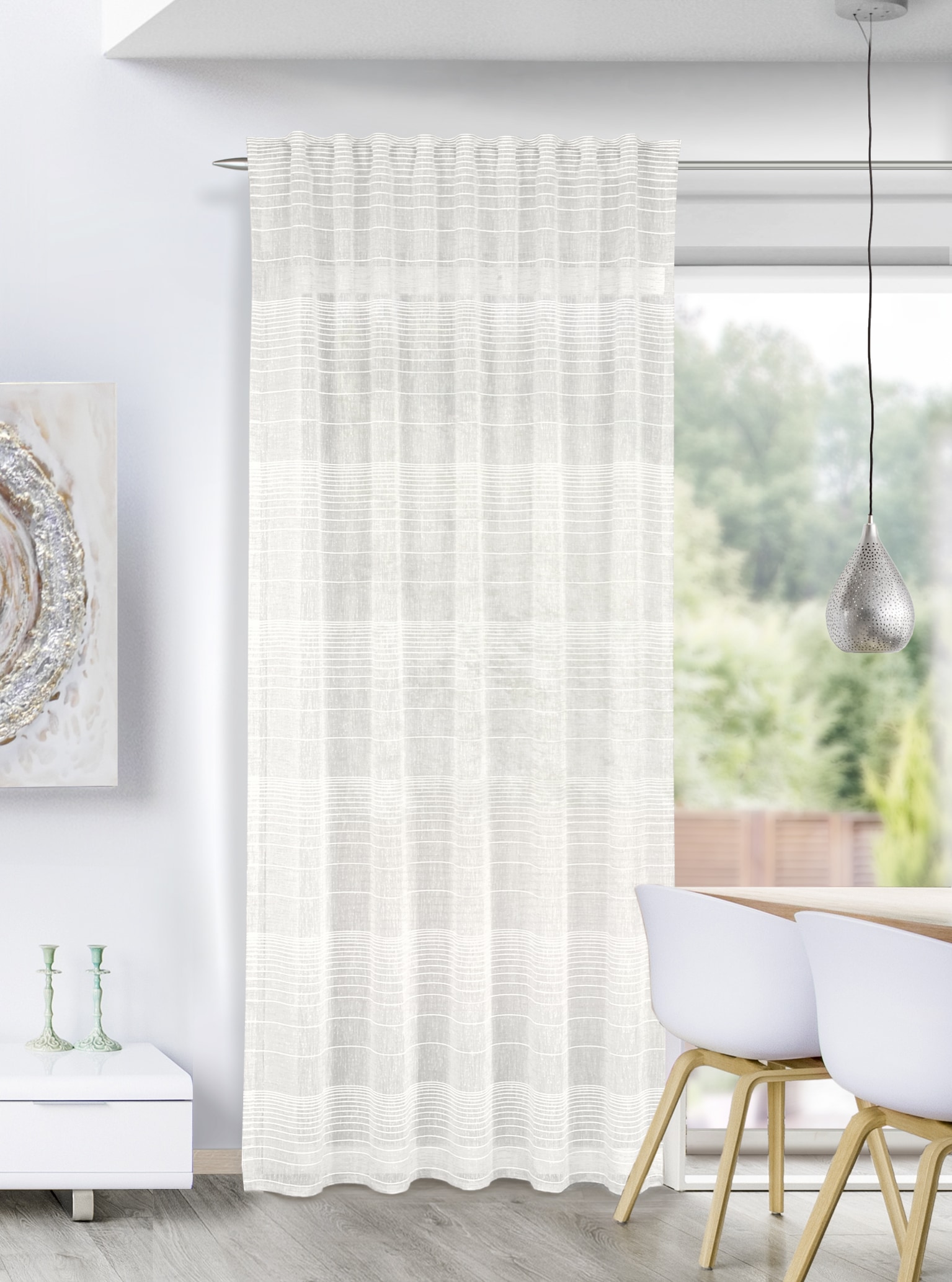 HOMING Gardine "Dürer" verdeckte Schlaufen 1 Stk. tlg. Fertigschal günstig online kaufen