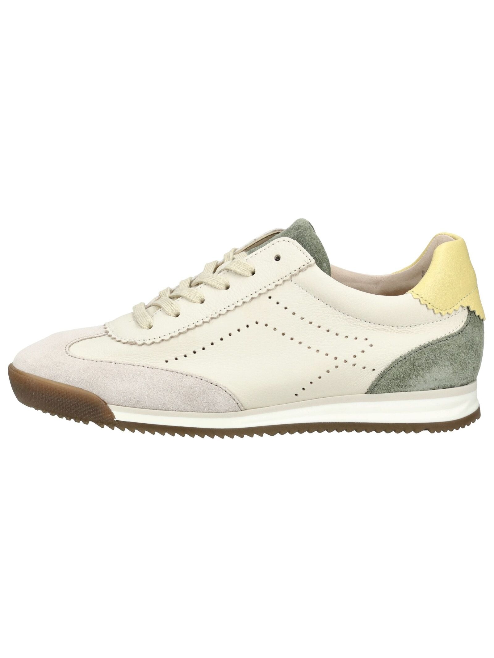 Gabor Sneaker Leather Beige/Green Size 38 4
