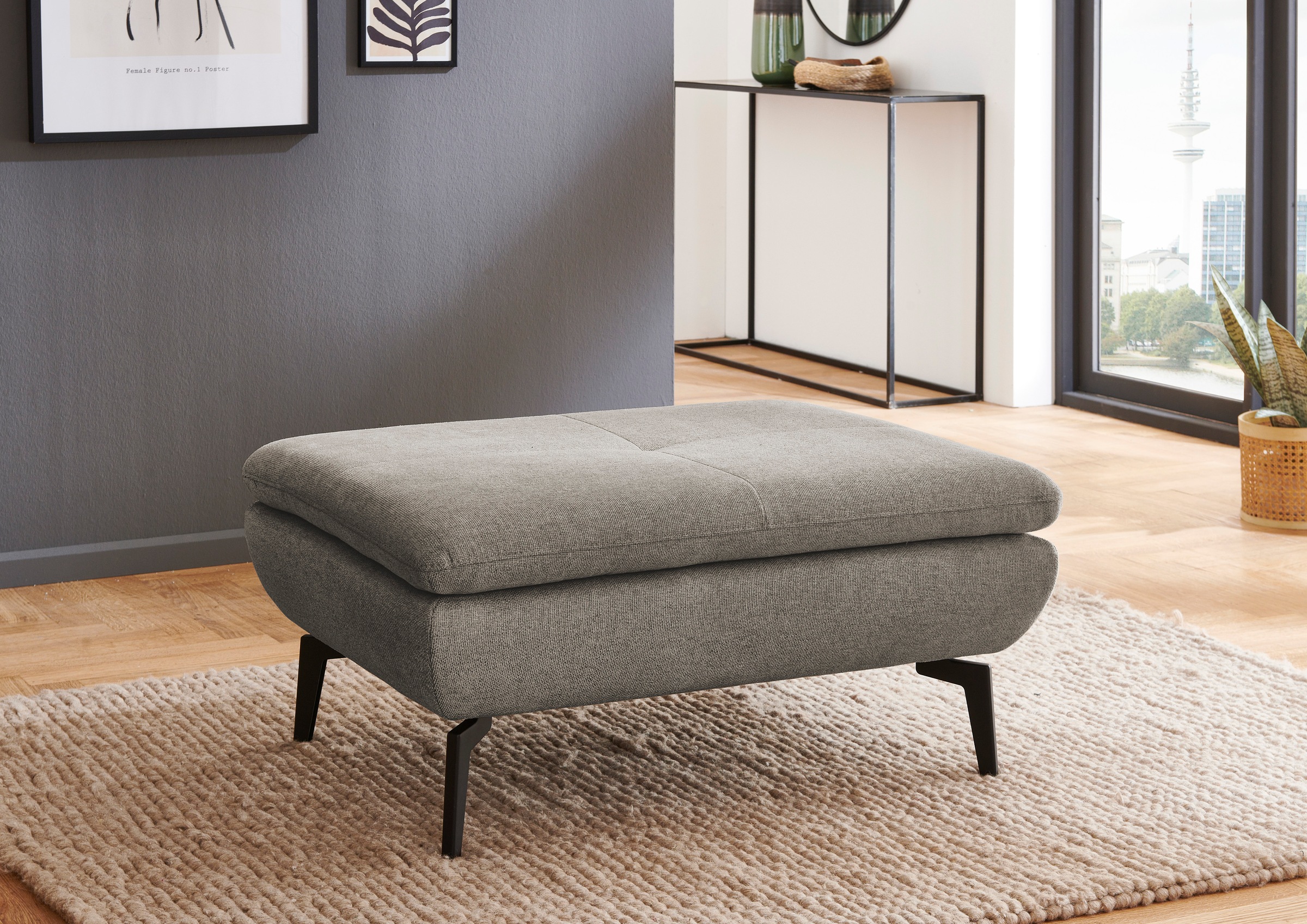 Die PlanBar Hocker »MP-IN23002«, (1 St.), hochwertige Kaltschaumpolsterung, stylische Metallfüße