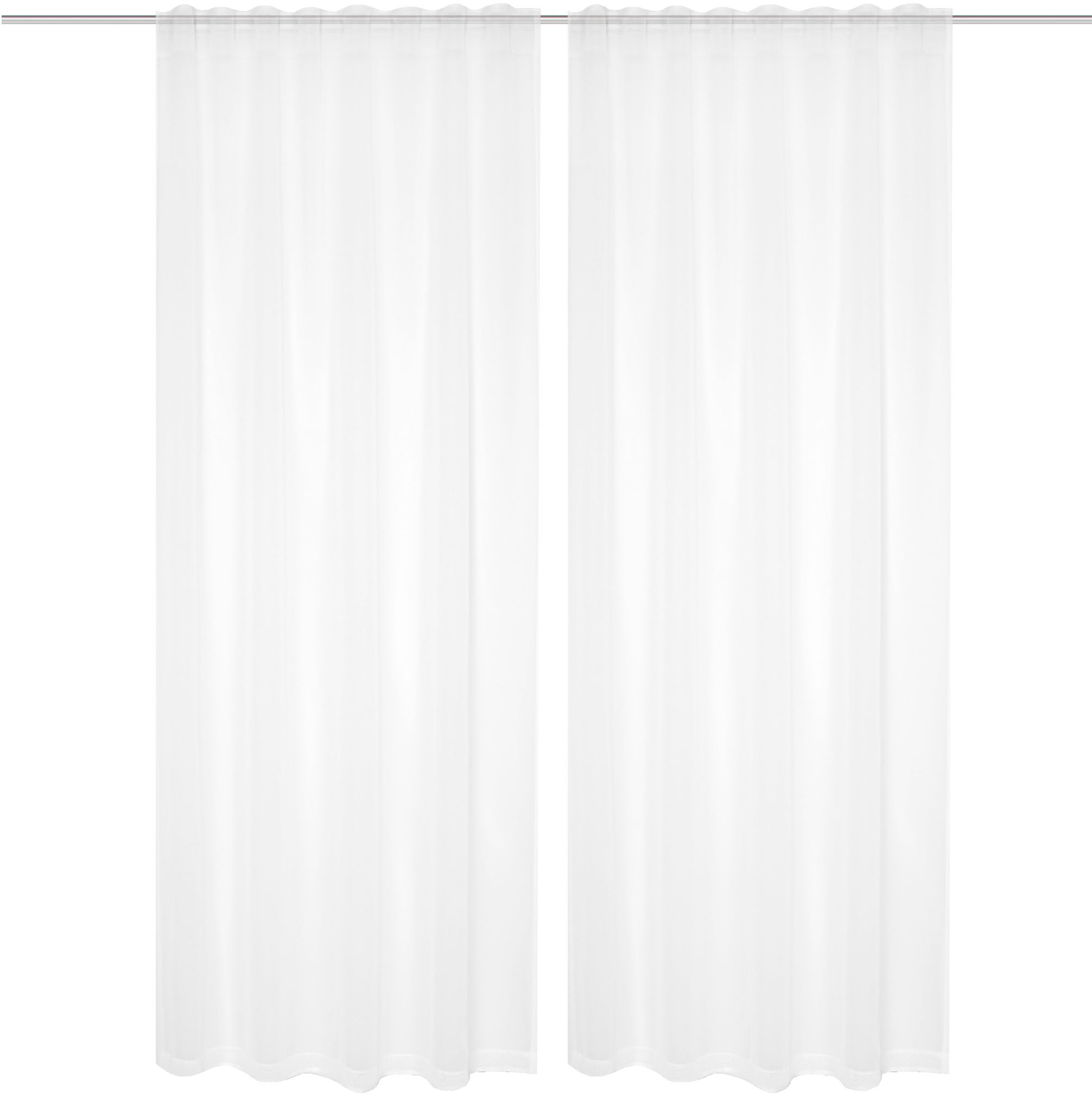 HOME WOHNIDEEN Gardine "DOLLY" Multifunktionsband 2 Stk. tlg. transparent günstig online kaufen