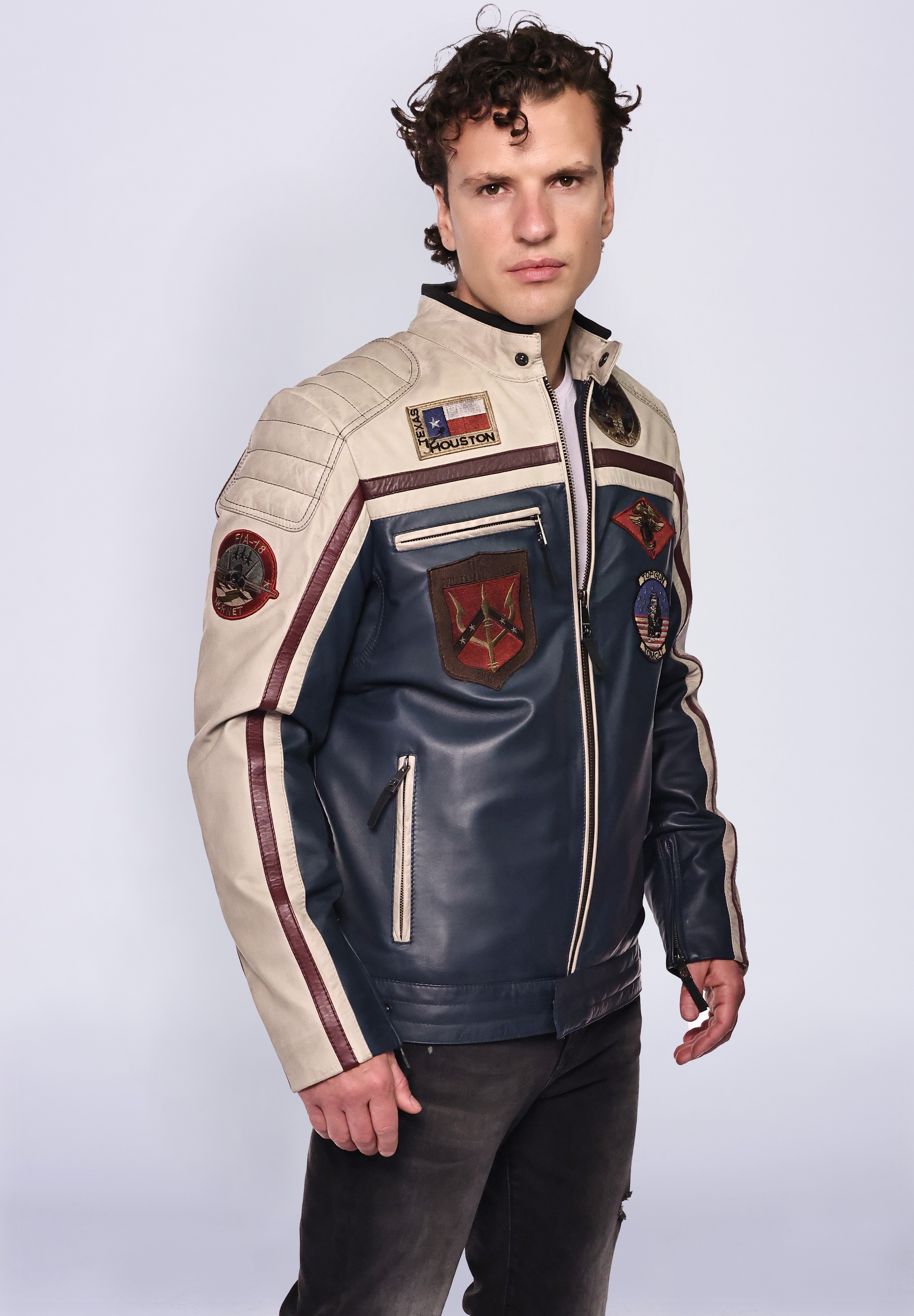 TOP GUN BAUR | Lederjacke für ▷ »TGJ1005«