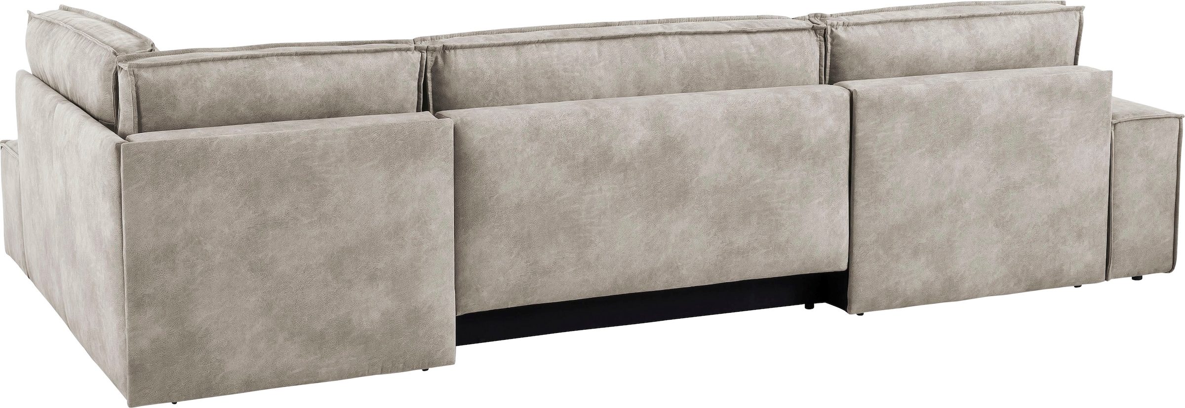 Home affaire Wohnlandschaft »SHERWOOD XXL 329 cm, U-Form, Schlafsofa,«, Schlaffunktion m. Bettkasten (194x139 cm), Cord, Vintage, Samtvelours