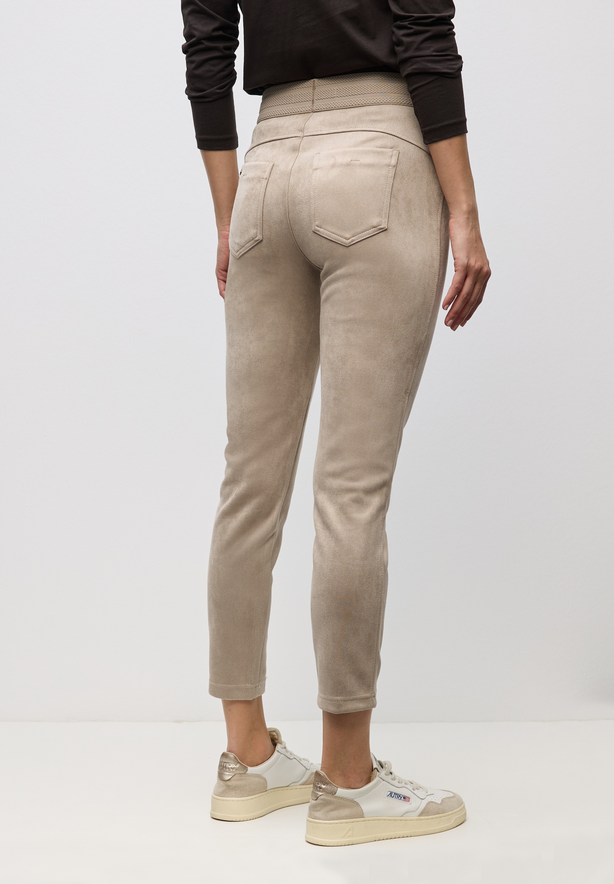 STREET ONE Stoffhose aus Velour günstig online kaufen