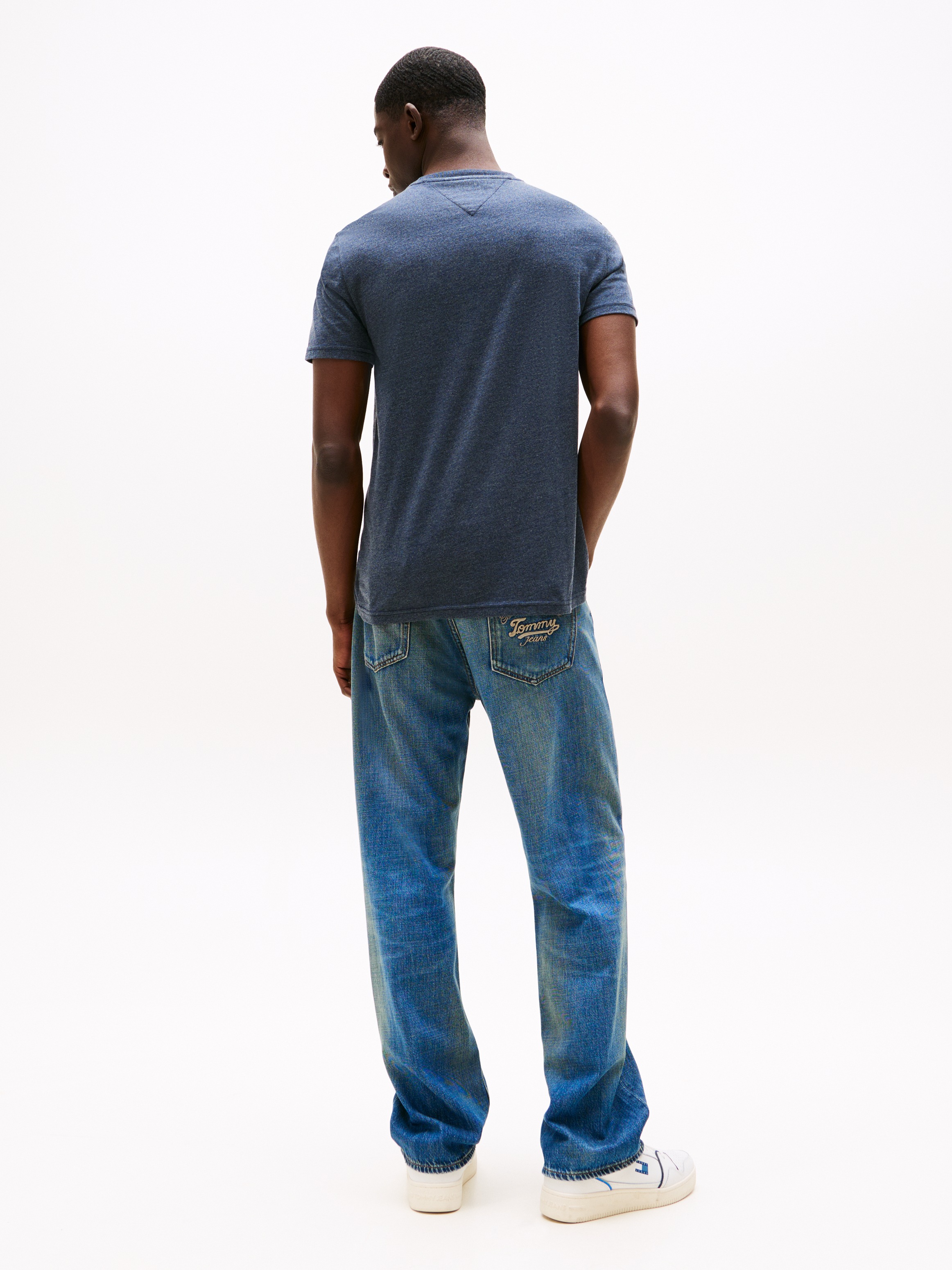 Tommy Jeans T-Shirt »TJM XSLIM JASPE HTR TEE EXT«, Mit Rundhalsausschnitt
