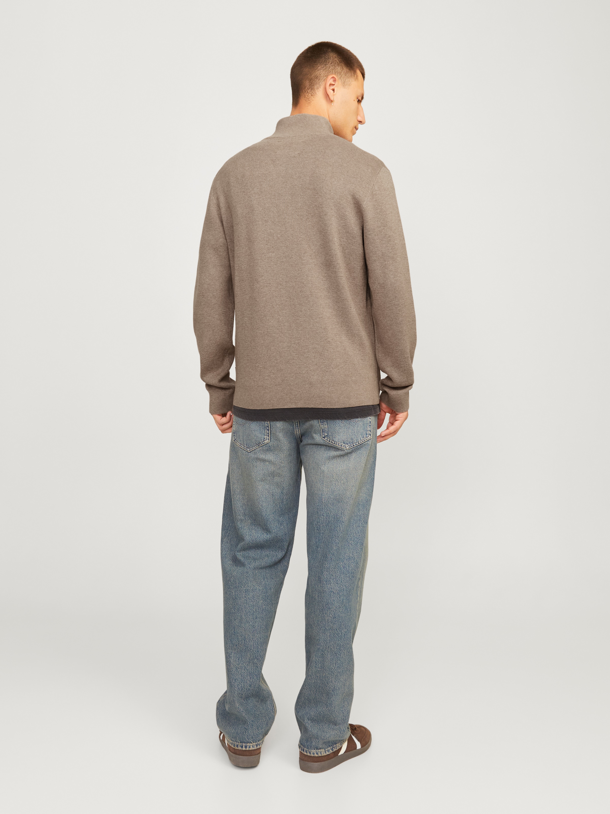 Jack & Jones Troyer »JPRBLAMILANO STITCH KNIT HALF ZIP SN« mit kurzem Reißverschluss