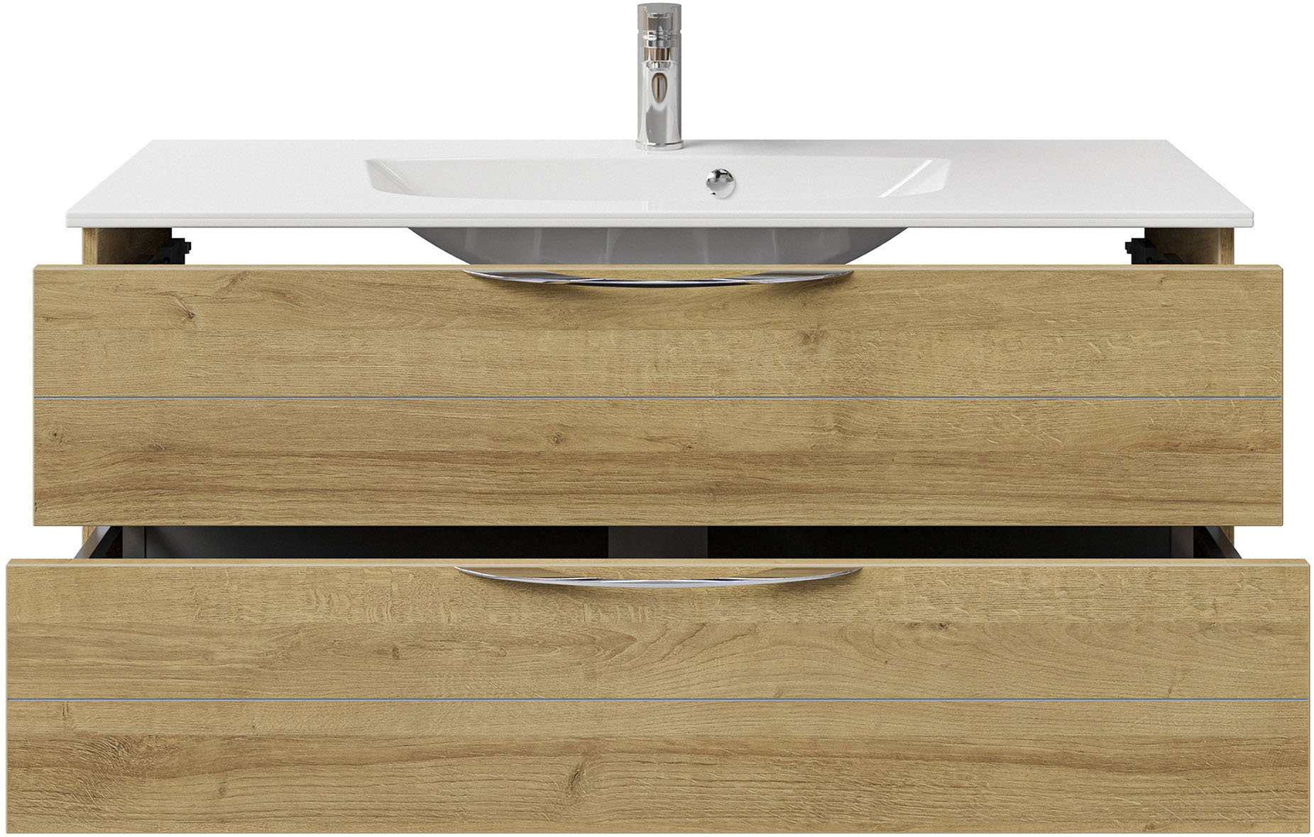 Thumbnail - Saphir Waschtisch "Serie 6025 Mineralmarmor-Waschtisch mit Unterschrank, 117 cm breit", Waschplatz mit 2 Schubladen, hän...