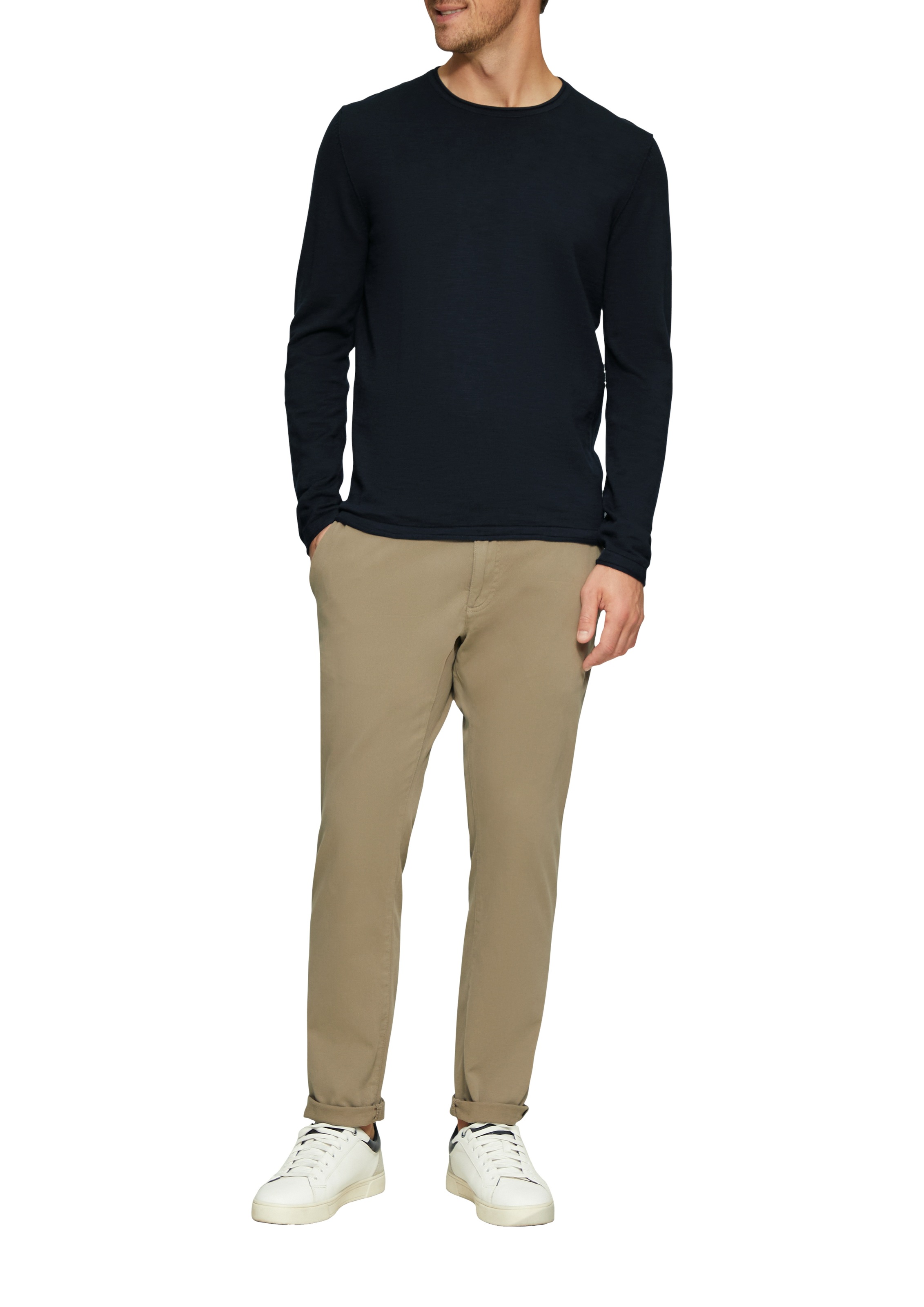 s.Oliver Rundhalspullover mit Rundhalsausschnitt