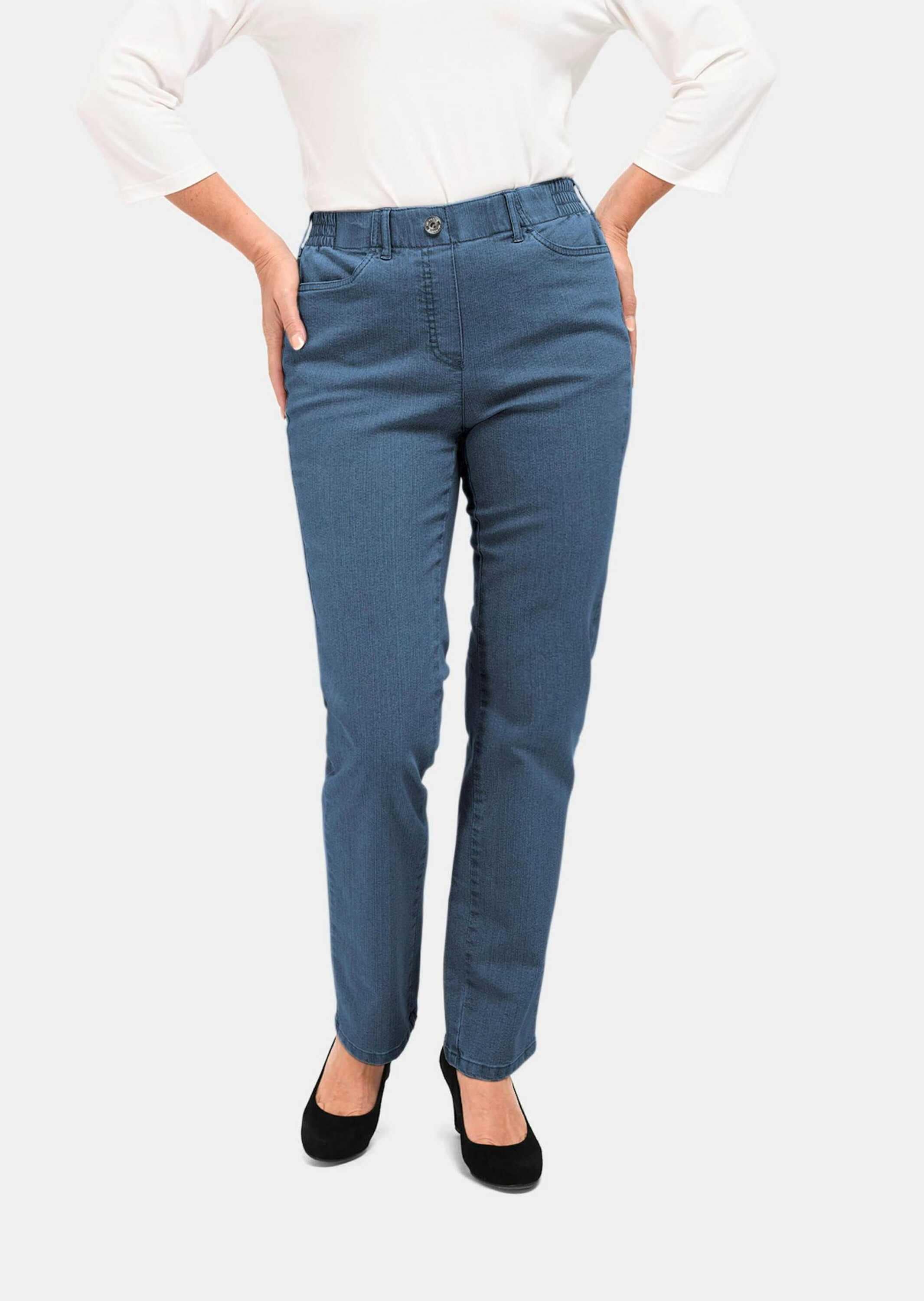 GOLDNER Regular-fit-Jeans »Jeansschlupfhose MARTHA Klassische Jeansschlupfhose MARTHA«