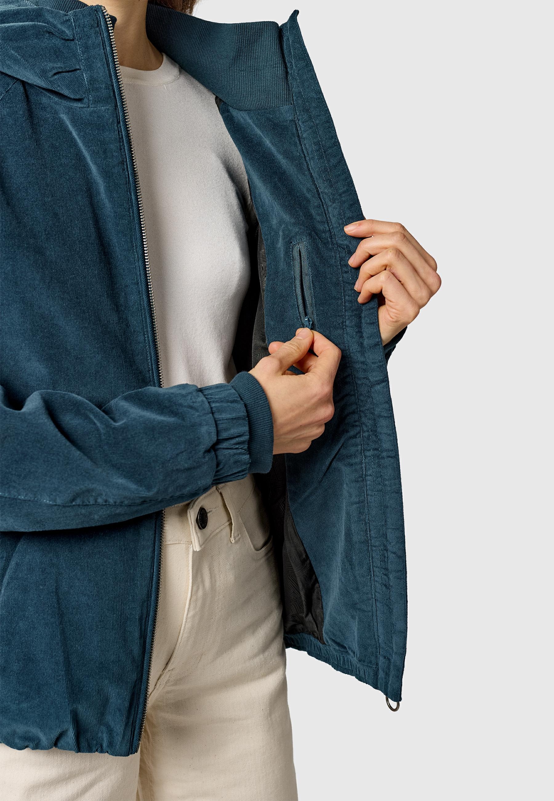 Ragwear Bomberjacke »Dizzie Cordy YOUMODO« mit Kapuze Cordjacke mit verstellbarer Kapuze
