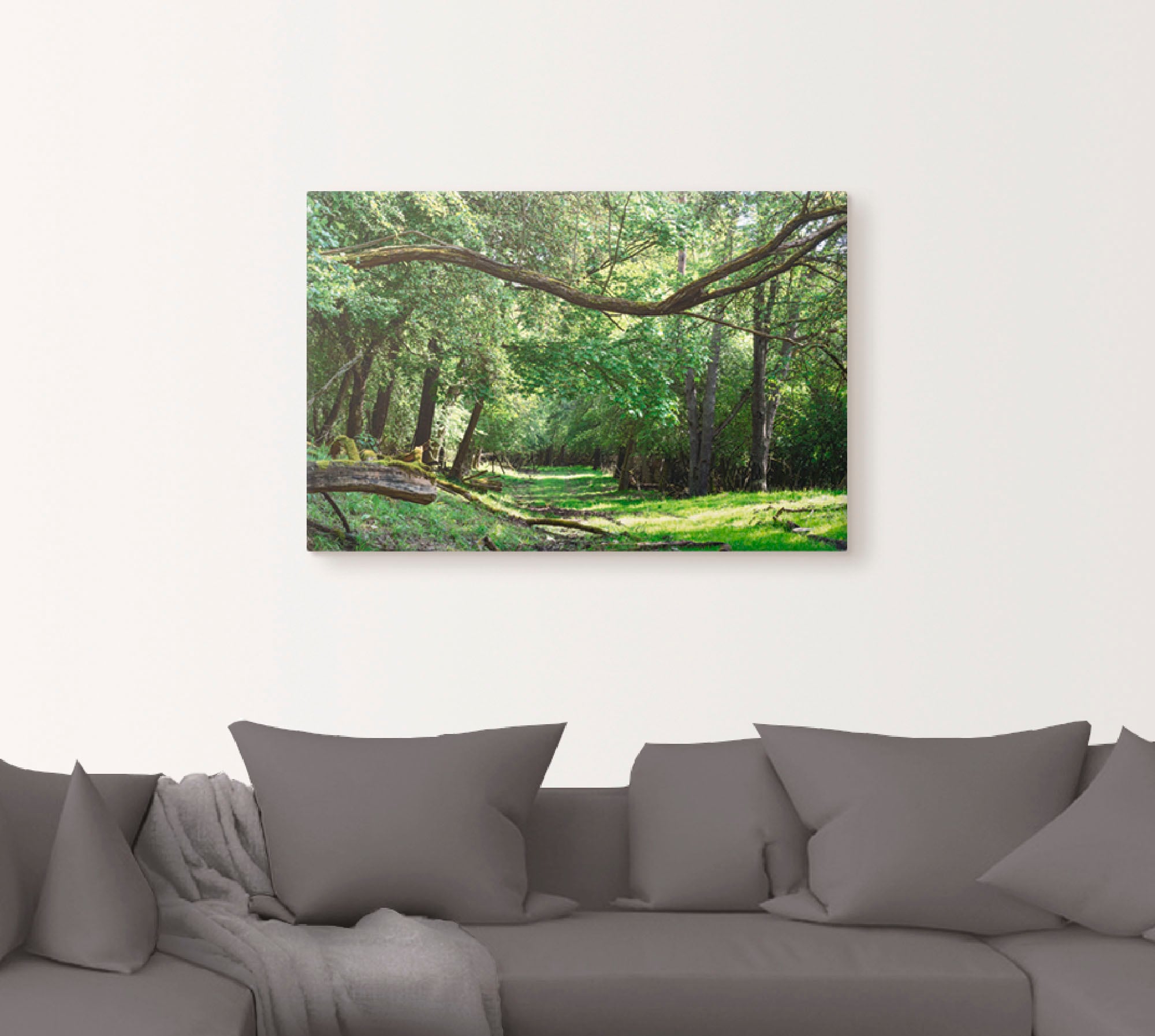 Artland Wandbild »Auf grünem Weg durch den grünen Wald«, Wald, (1 St.), als Alubild, Outdoorbild, Leinwandbild, Poster in verschied. Größen
