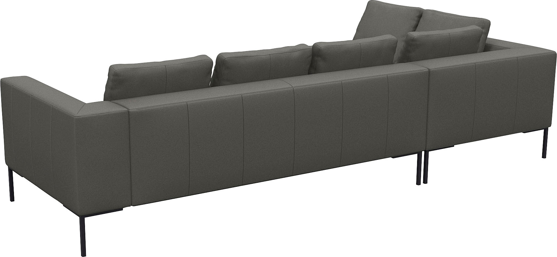 FLEXLUX Ecksofa »Loano, superbequemer Sitzkomfort durch Kaltschaum im Sitz, L-Form«, modernes Sofa, frei im Raum stellbar, lose Kissen, hoher Fuß