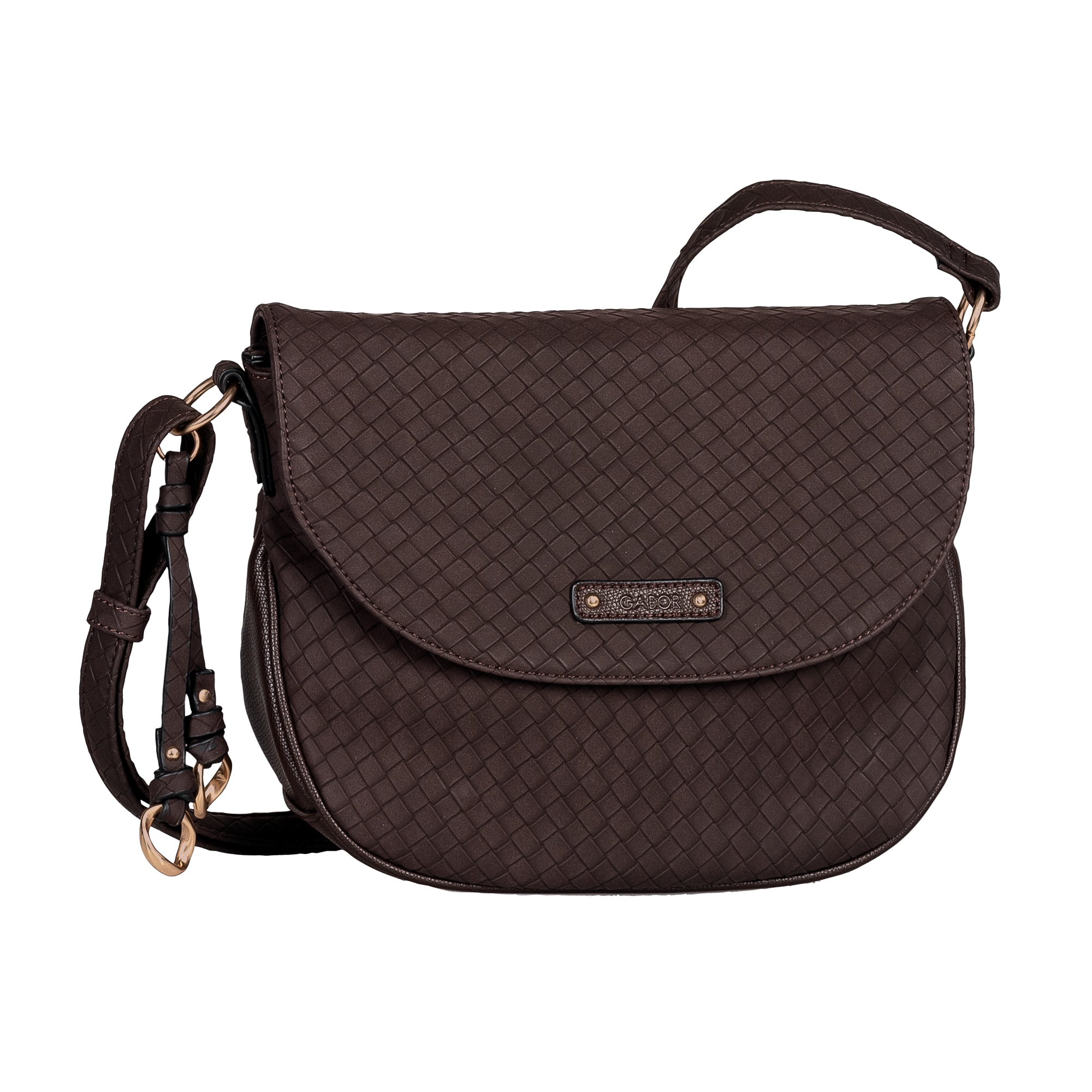 Gabor Umhängetasche "Binta" Damen Schultertasche edlem Logo-Aufnäher