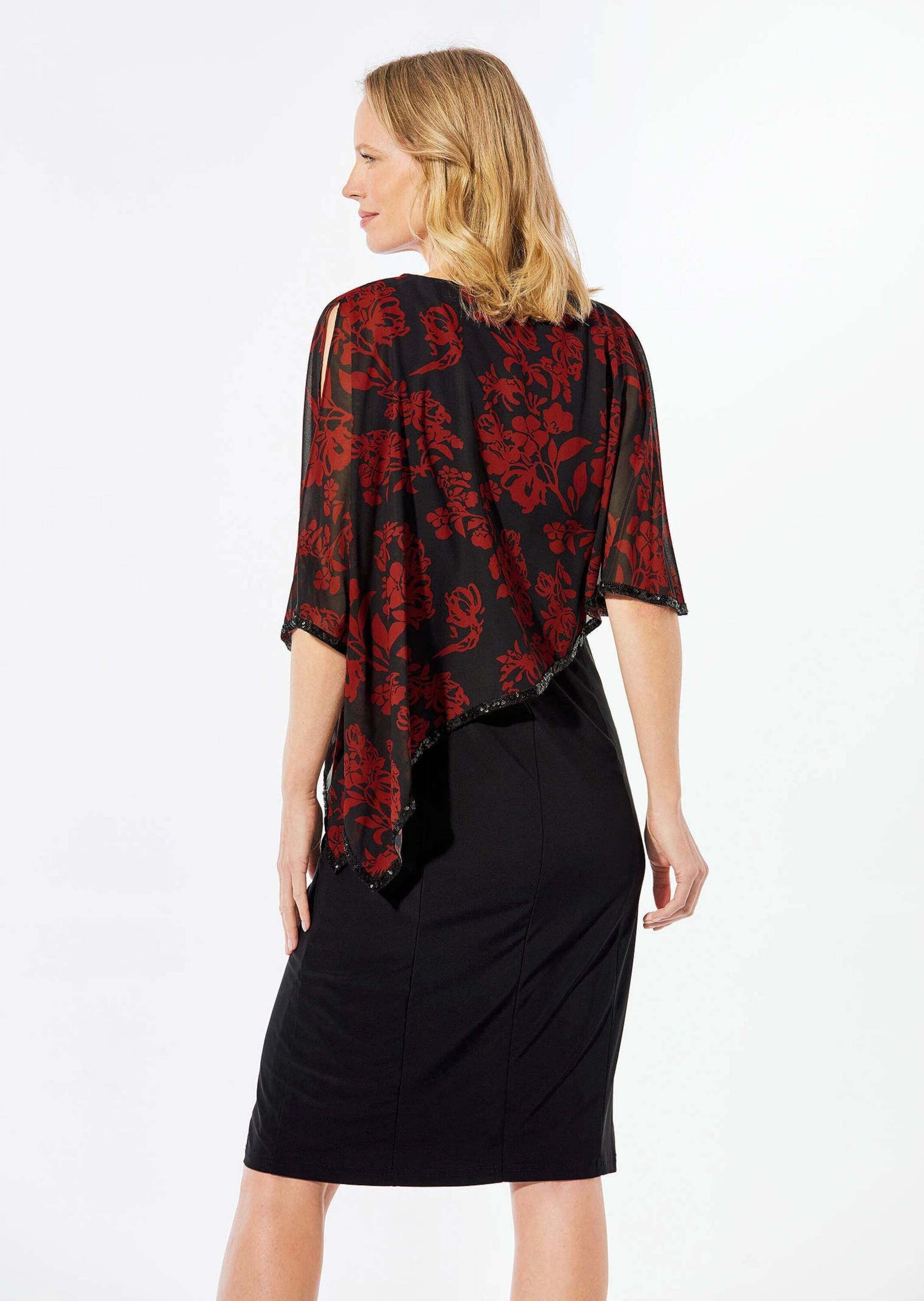 GOLDNER Etuikleid »Kleid Festliches Kleid mit feinem Chiffonüberwurf«
