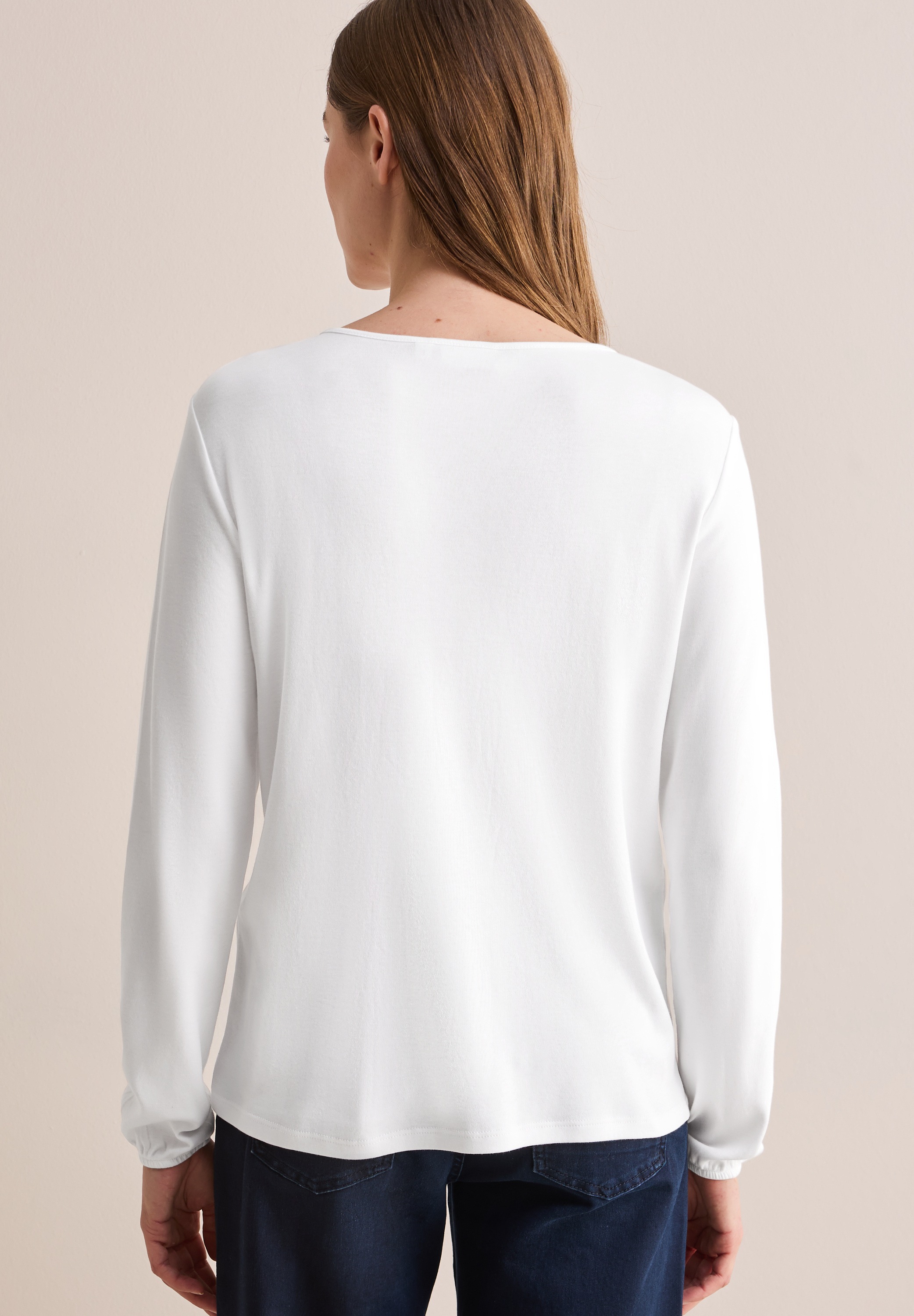 Cecil Langarmshirt, aus softem Materialmix