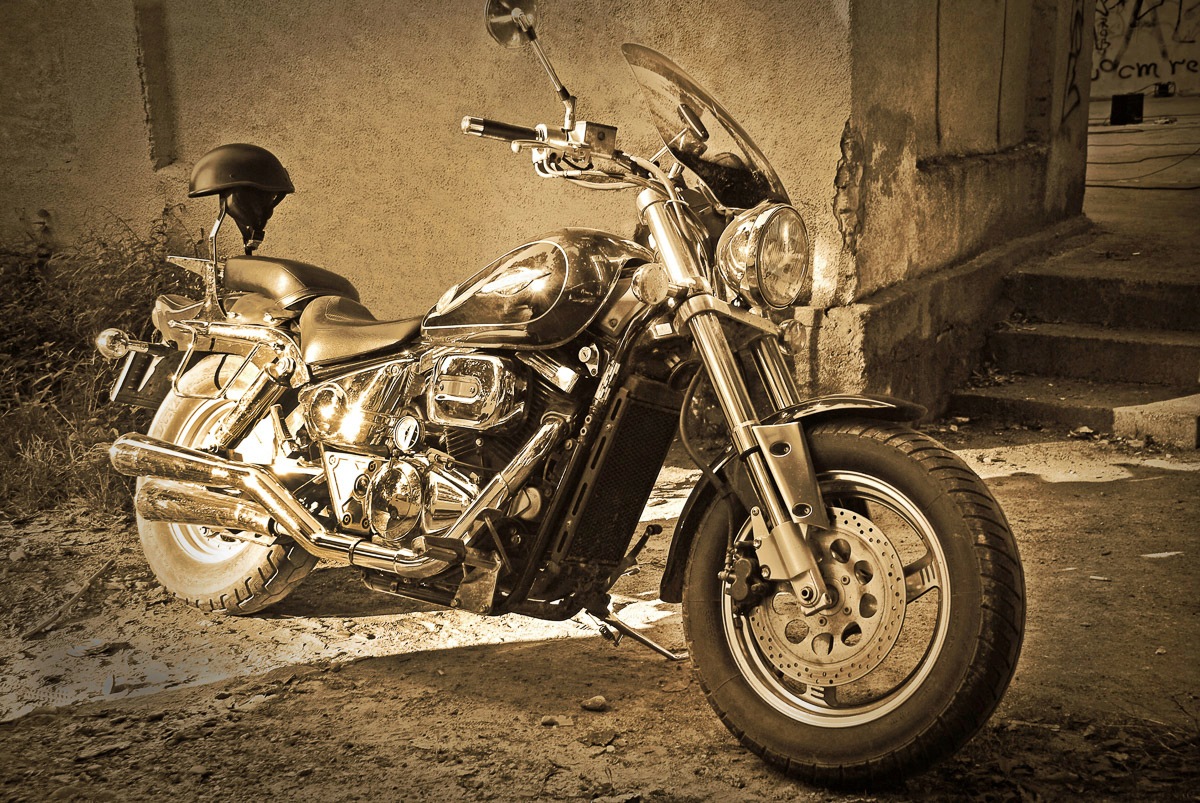Papermoon Fototapete "Vintage Motorrad."