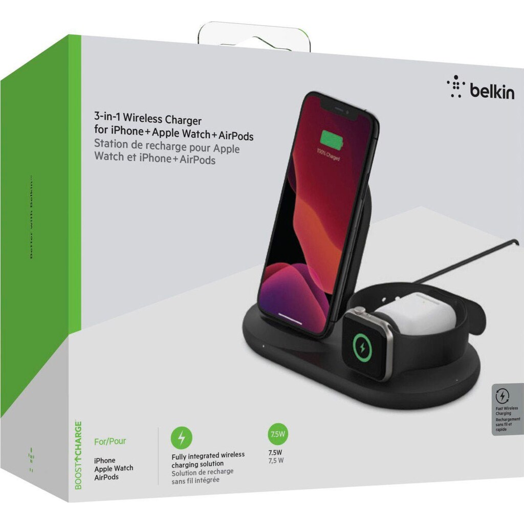 Belkin Wireless Charger »3-in-1 Wireless Ladestation f. Apple«