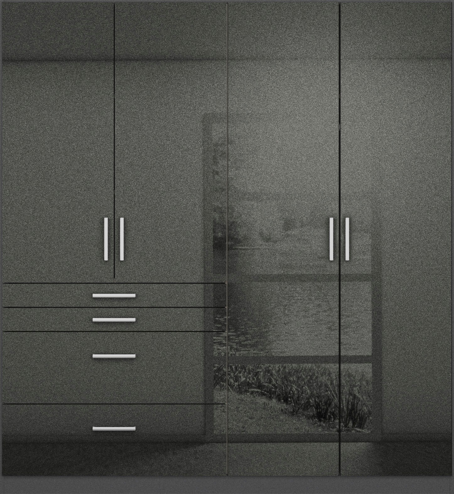 rauch Schrank-Set »Kleiderschrank Schrank Garderobe Garderobenschrank Eckschrank HOMBURG«, viel Stauraum, oberer Schubkasten mit Einteilung MADE IN GERMANY