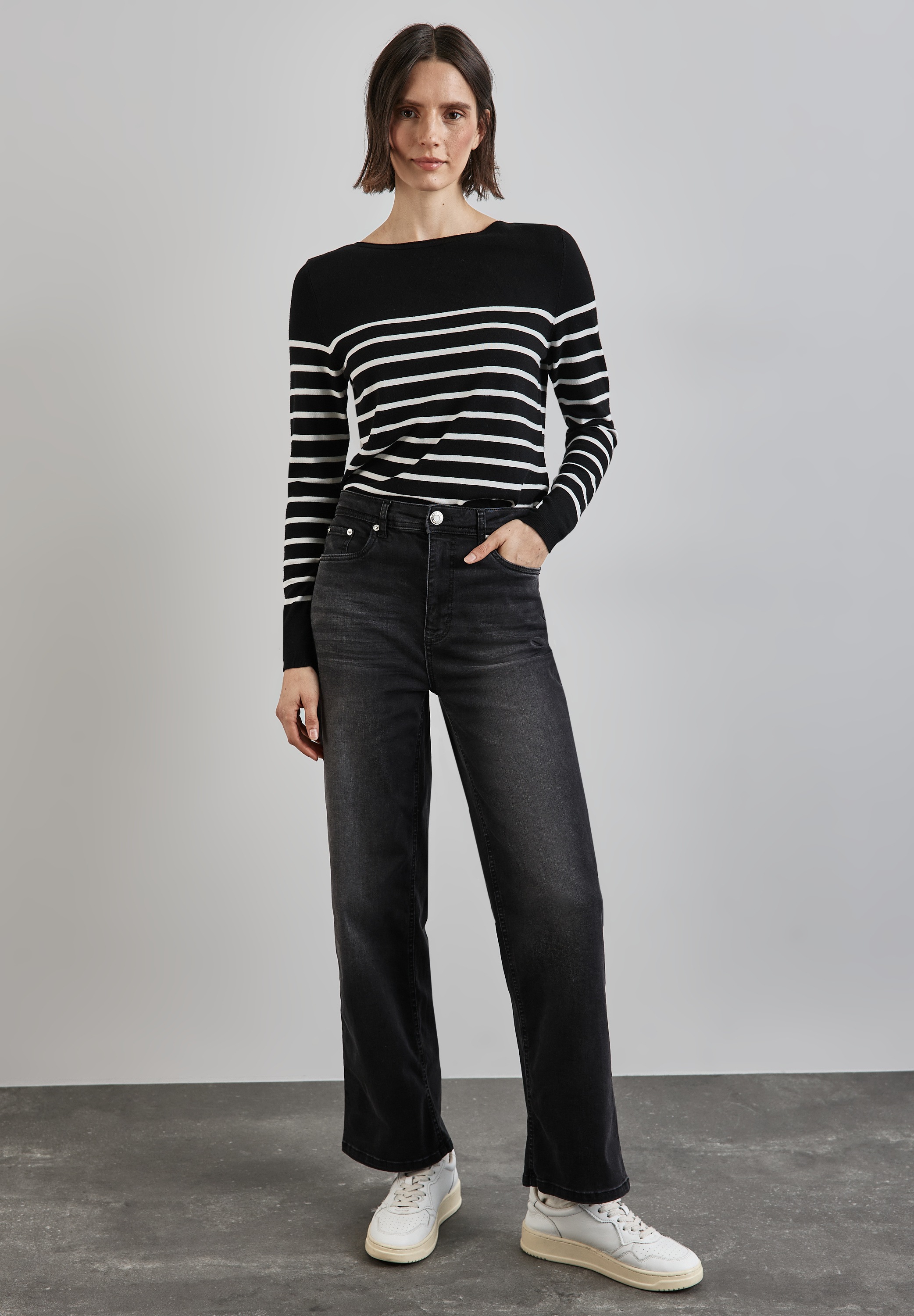STREET ONE Strickpullover, mit U-Boot-Ausschnitt