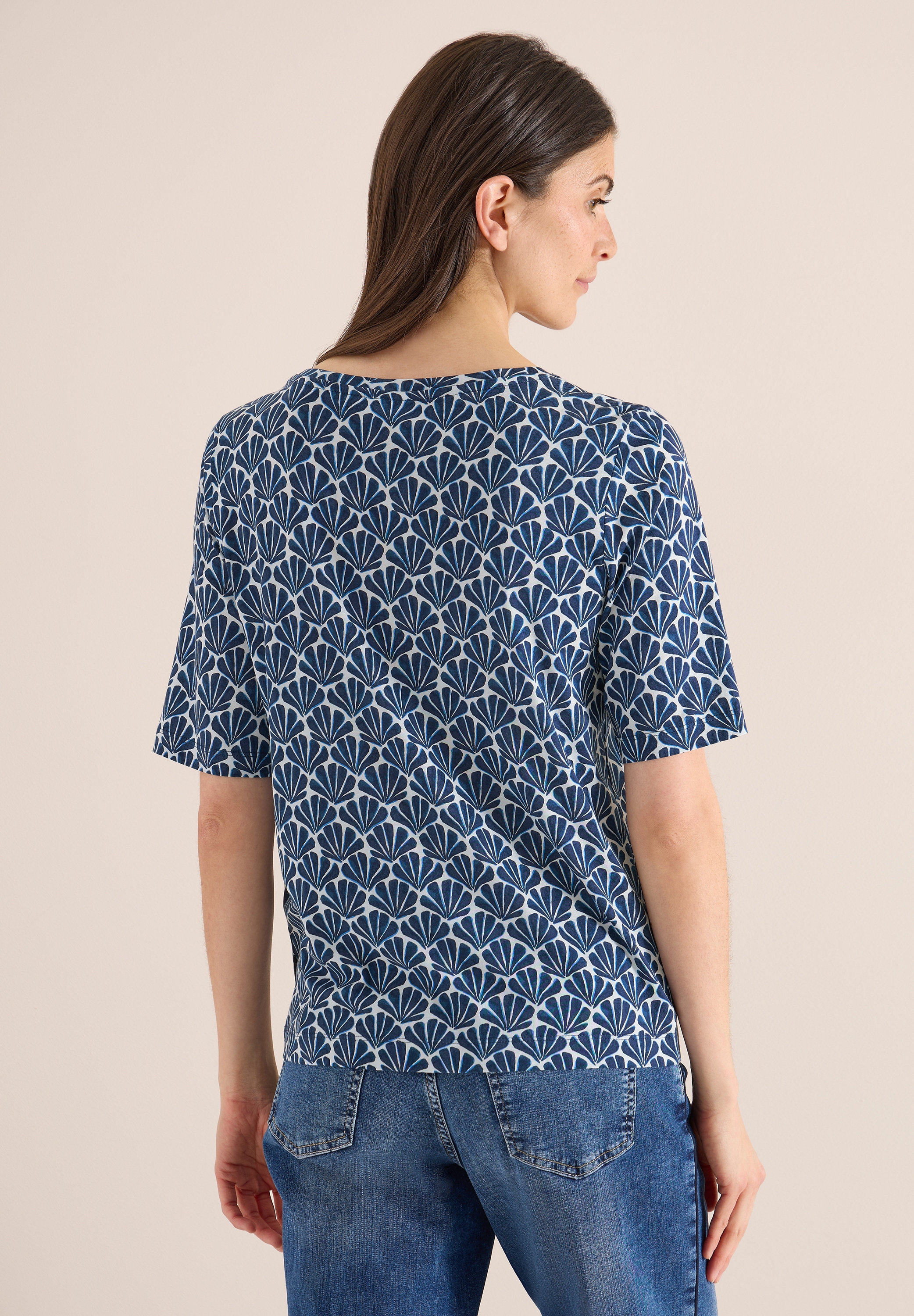 Cecil T-Shirt mit U-Boot-Ausschnitt