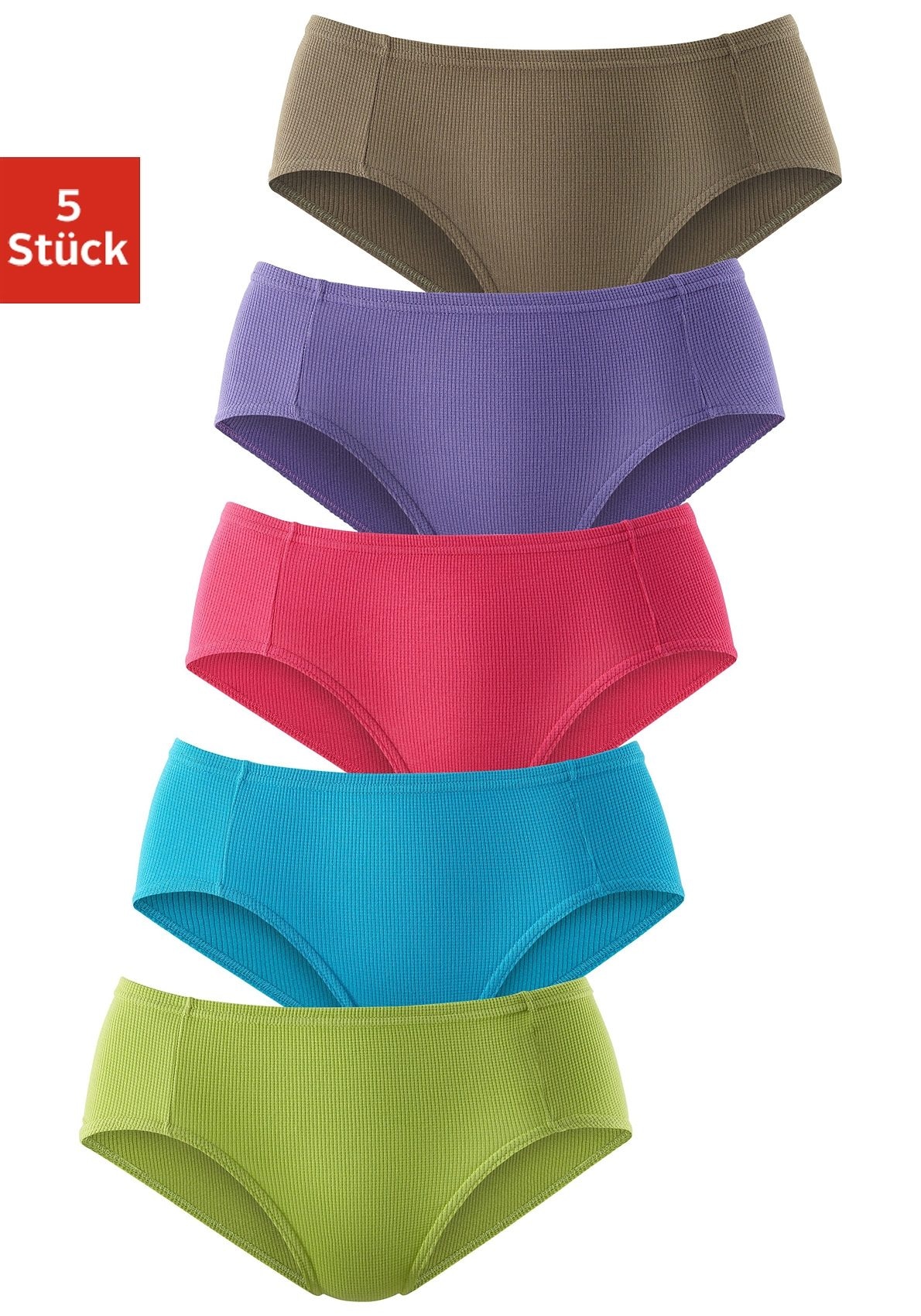 petite fleur by Lascana Jazz-Pants Slips 5er-Pack, aus weicher Pikee-Qualität