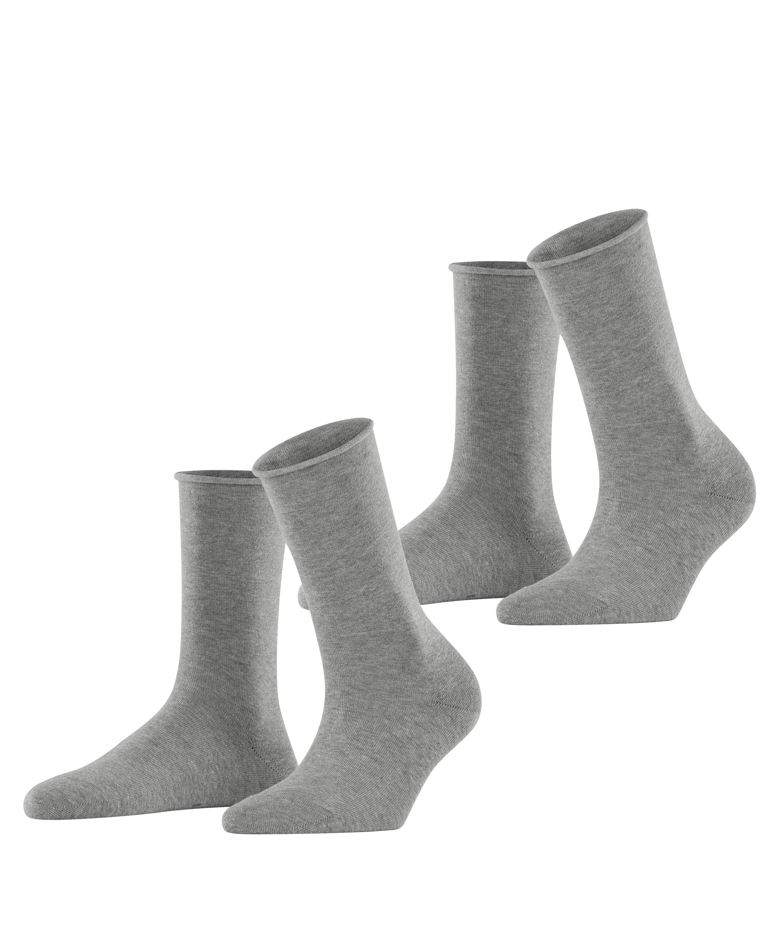Esprit Socken "Basic Pure" 2er Pack, 2 Stk. Tlg. Ohne Einschneidendes Bündchen, Basic-Socke, Uni-Strümpfe Atmungsaktiv