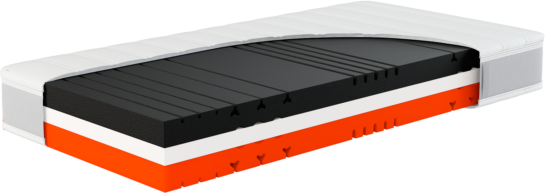 Kaltschaummatratze, B:140cm H:24cm L:200cm, weiß, HN8 SCHLAFSYSTEME, Bezug: 100% Polyester. Steppfüllung: 100% Polypropylen, Matratzen, "Sleep