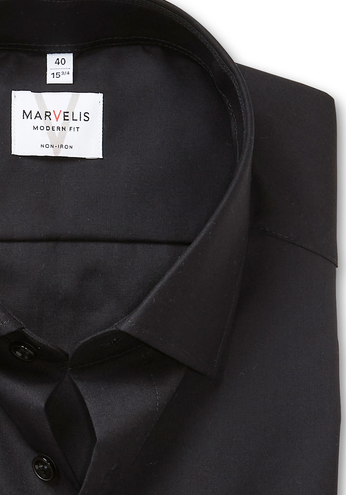 MARVELIS Langarmhemd modern fit, verlängerter Arm, Businesshemd, New-Kentkragen