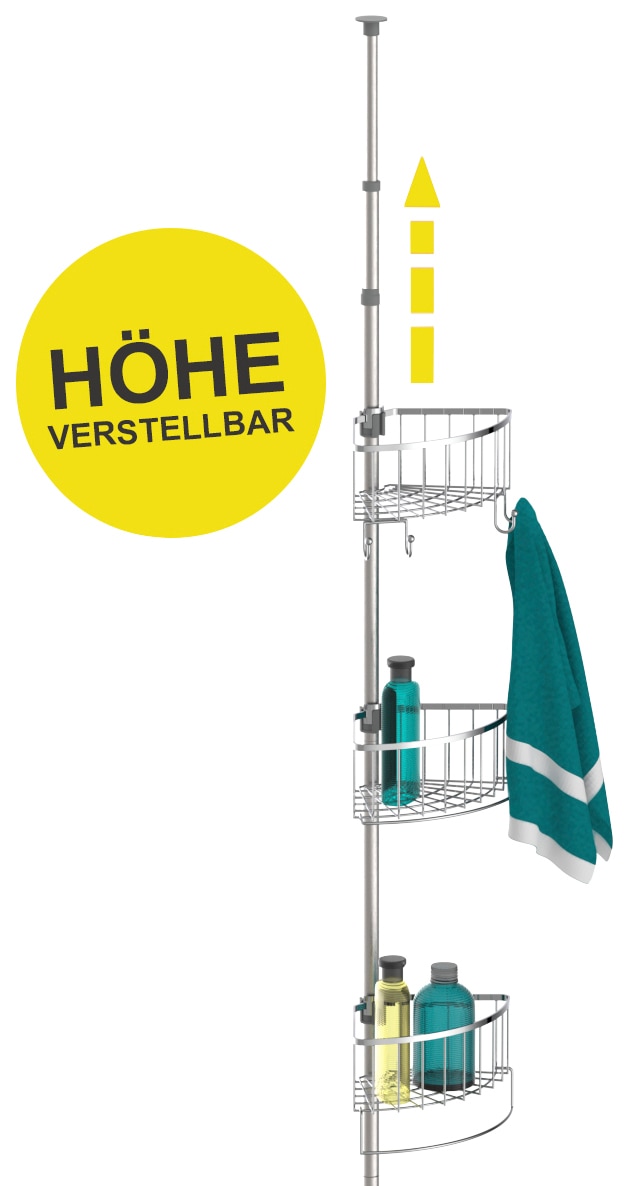 Eisl Duschregal »Teleskop«, höhenverstellbar, 4 abnehmbare Körbe, Edelstahl, leichte Montage