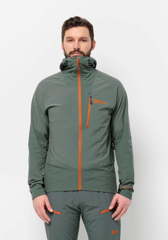 Jack Wolfskin Softshelljacke "ALPSPITZE HOODY M", mit Kapuze