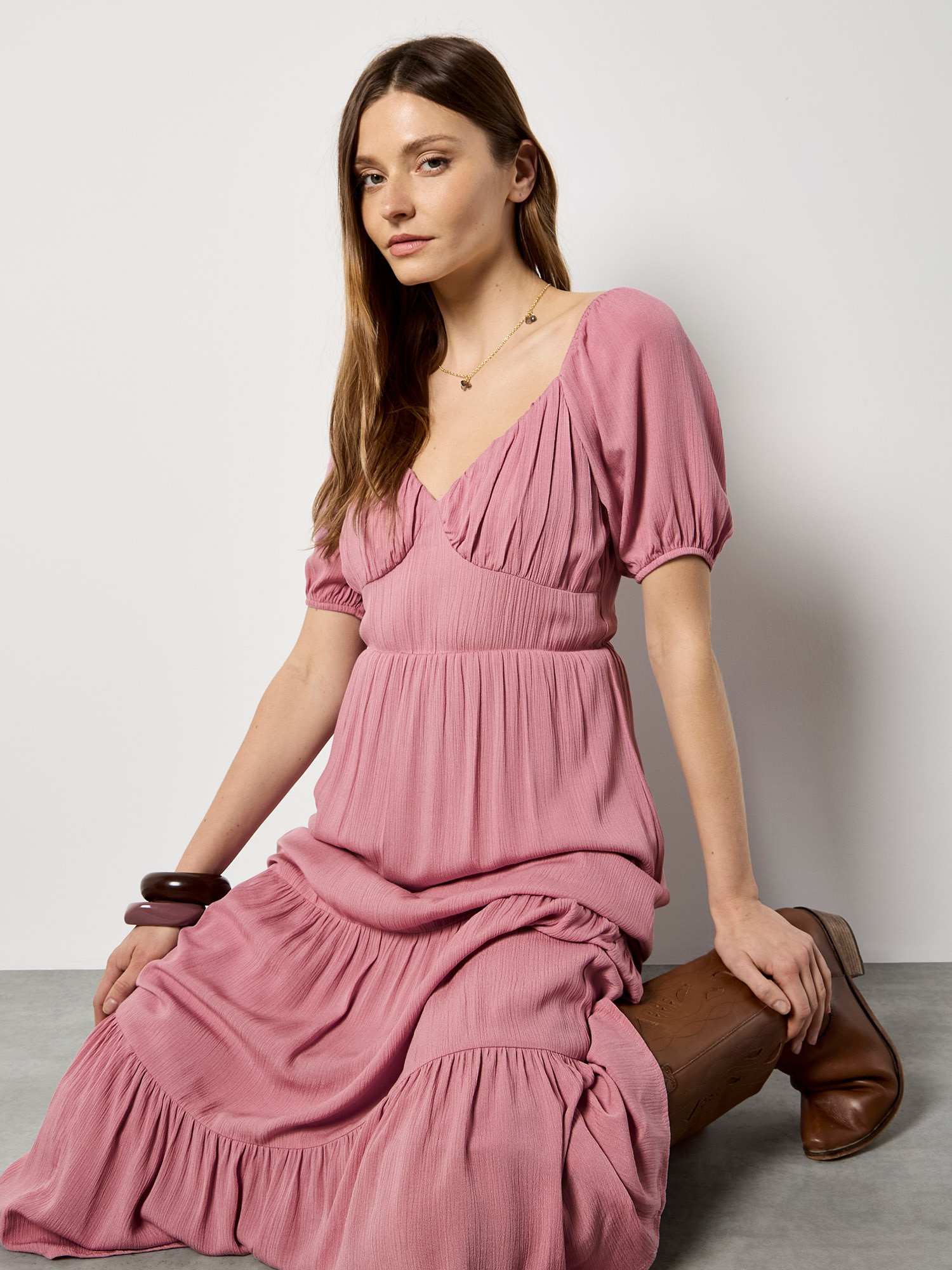 Apricot Maxikleid »Maxikleid« in Knitteroptik