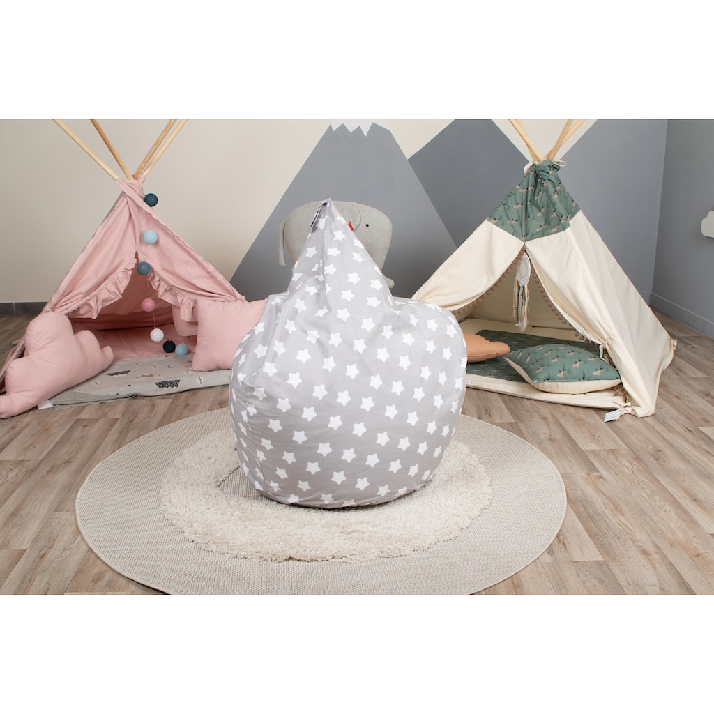 Knorrtoys® Sitzsack »Drop, Grey White Stars«