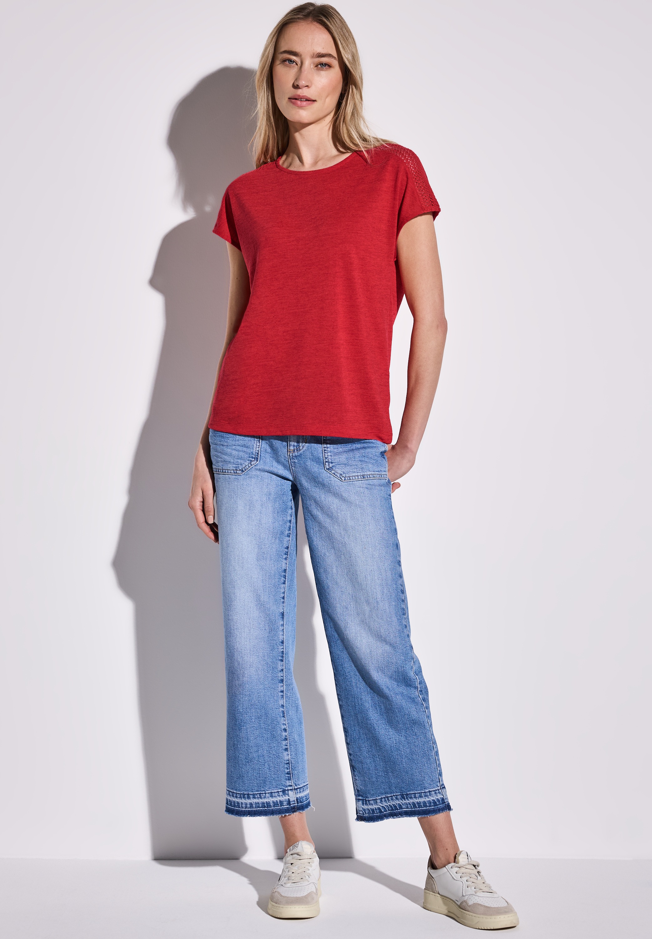 STREET ONE T-Shirt, mit U-Boot-Ausschnitt