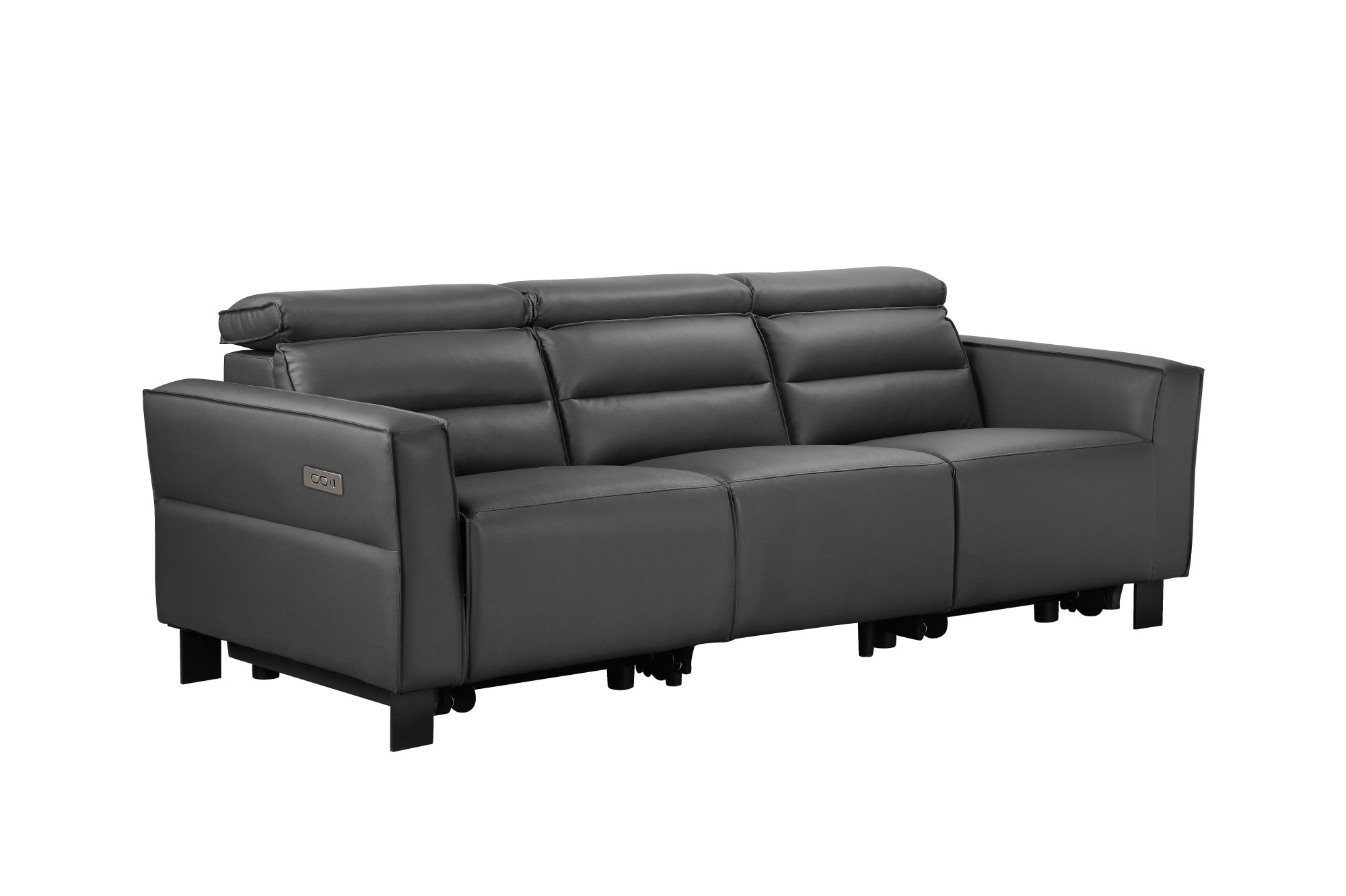 Places of Style 3-Sitzer »Carpari, 224cm, manuelle od. elektrische Relaxfunktion in 2 Sitzen«, mit USB-A/C, Kopfteilverstellung, Echtleder, Kunstleder, Webstoff