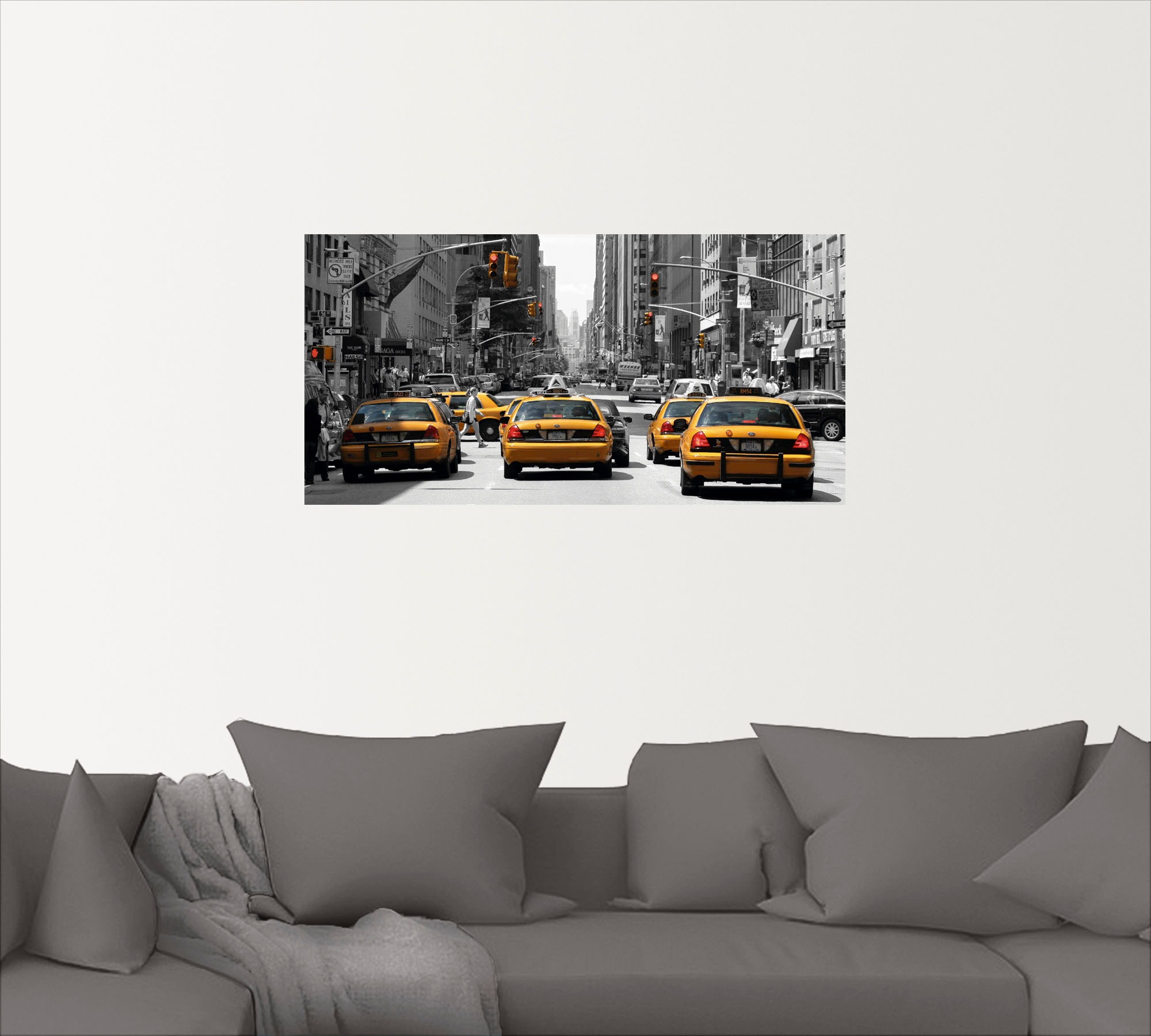 Artland Wandbild »Taxis in New York«, Amerika, (1 St.), als Leinwandbild, Wandaufkleber oder Poster in versch. Größen