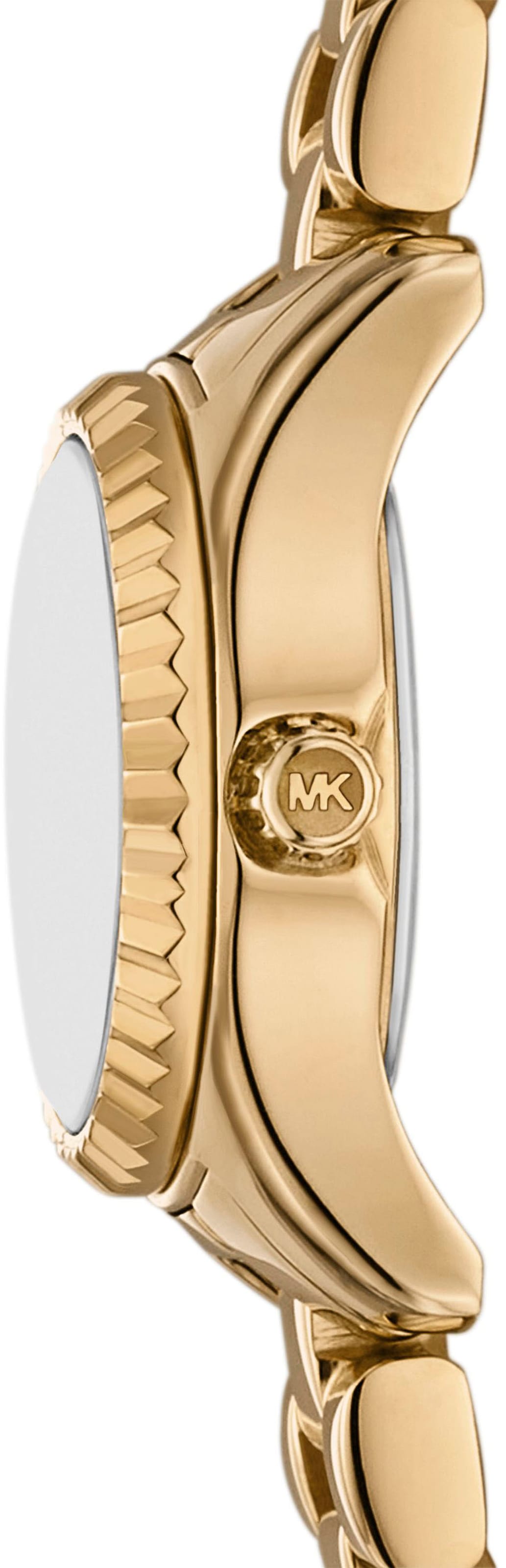 MICHAEL KORS Quarzuhr »MICRO PETITE LEXINGTON« Armbanduhr, Damenuhr, Edelstahlarmband, analog, Glassteine