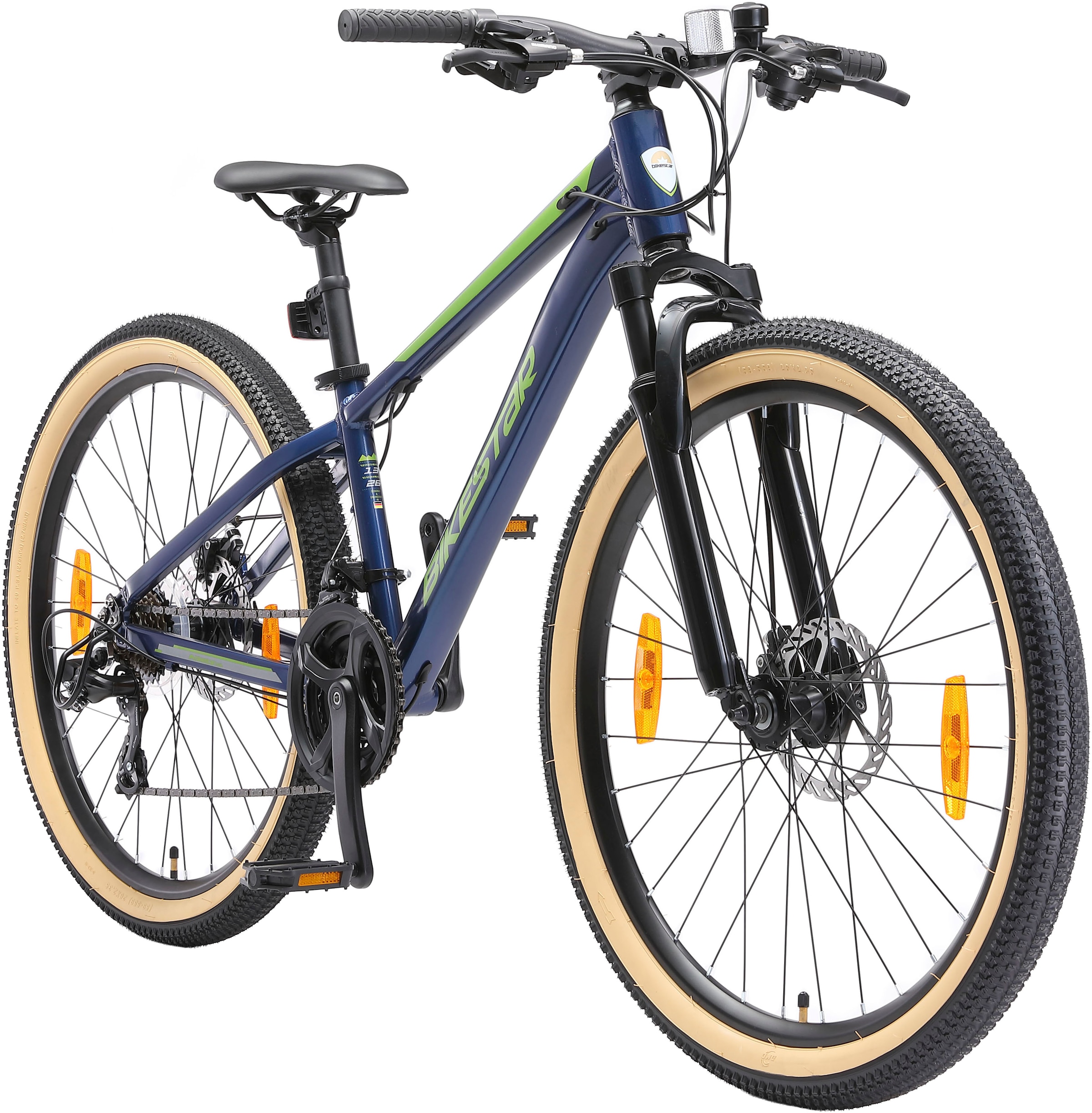 Bikestar Mountainbike 21 Gang Shimano RD-TY300 Schaltwerk Kettenschaltung für Damen und Herren, Kettenschaltung