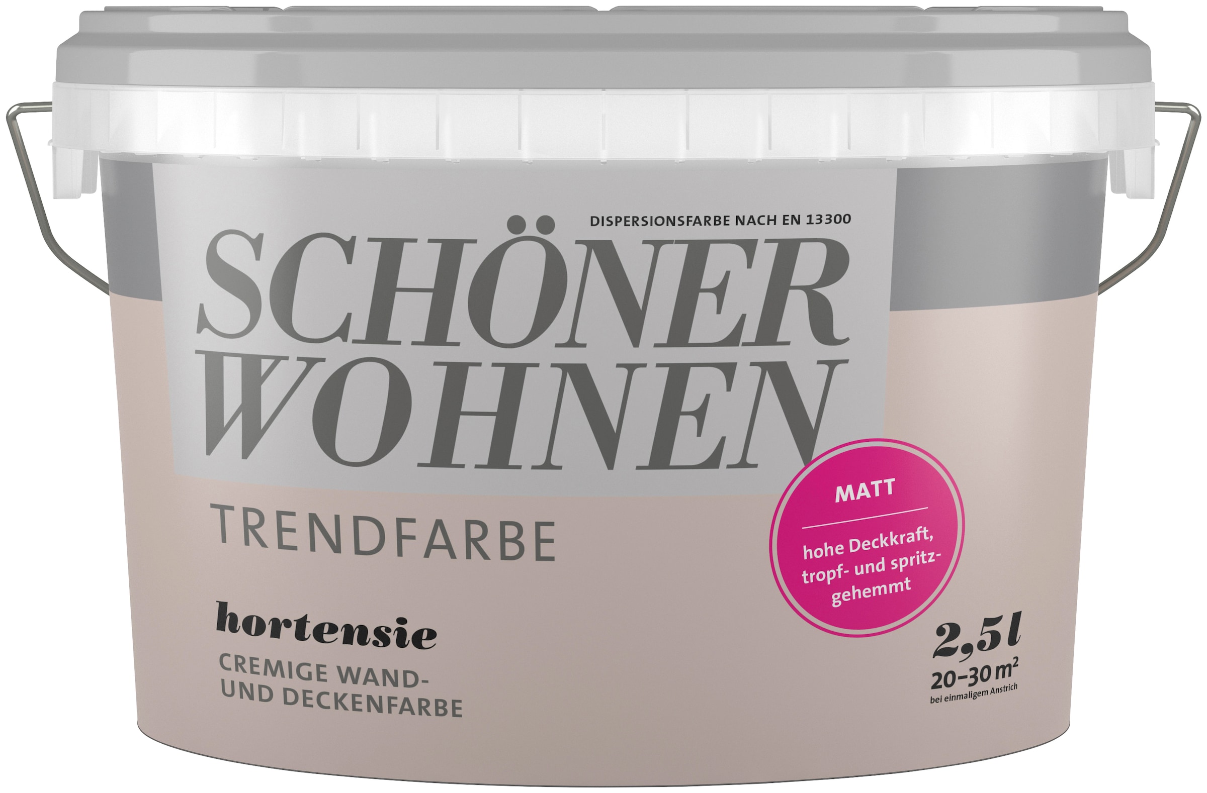 SCHÖNER WOHNEN FARBE Wand- und Deckenfarbe »TRENDFARBE, matt«, Hortensie, hochdeckende...