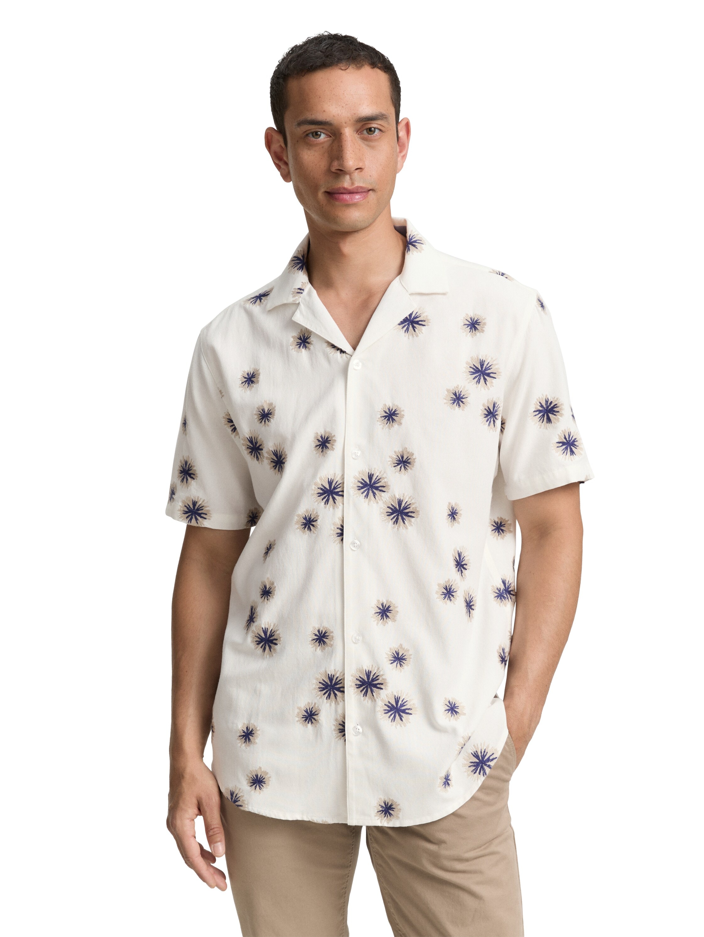 TOM TAILOR Kurzarmhemd, mit floralen Prints und Viskose günstig online kaufen