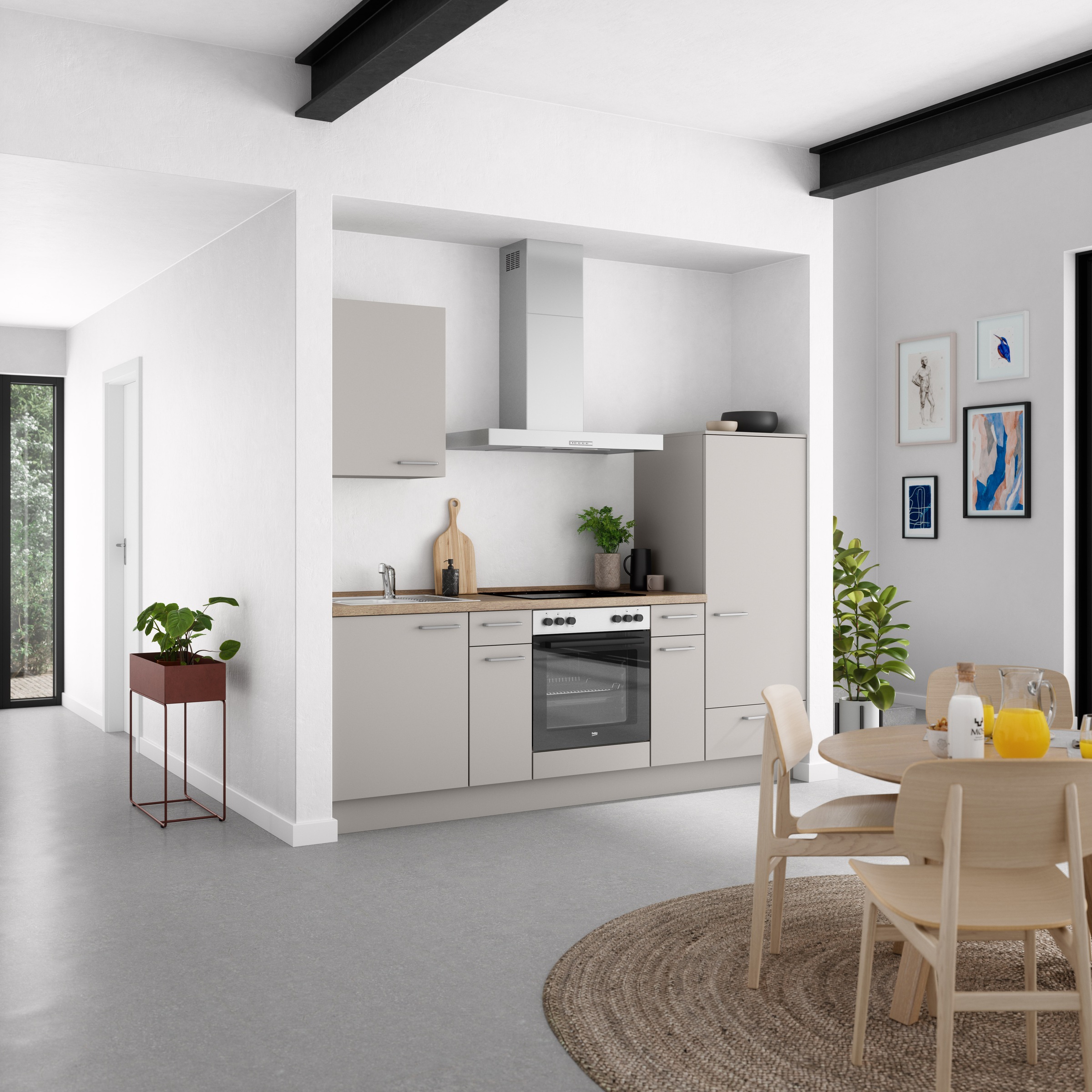 nobilia® Küchenzeile »"Touch I"«, vormontiert, Ausrichtung wählbar, Breite 240 cm, wahlw. mit E-Geräten